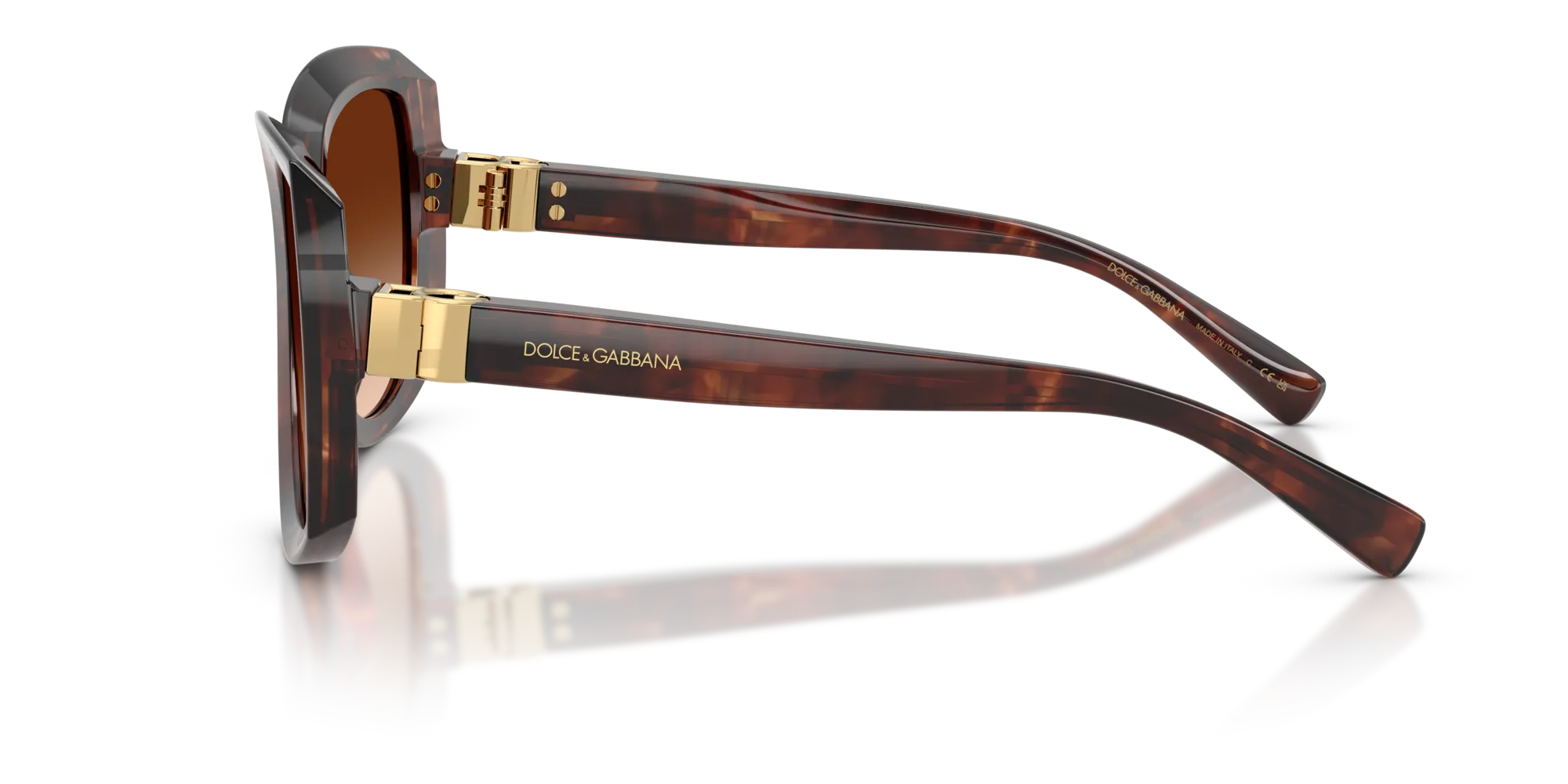Dolce & Gabbana DG4495 322274 Occhiali da sole Acetato Rosso Marrone Squadrata Normale Sfumato - immagine 4