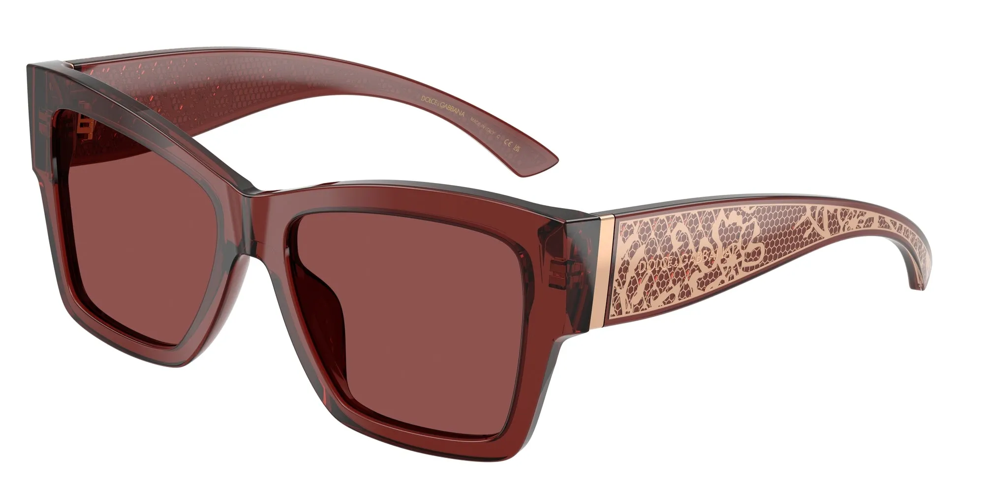 Dolce & Gabbana DG4493 304575 Occhiali da sole Acetato Rosso Viola Squadrata Normale - immagine 1
