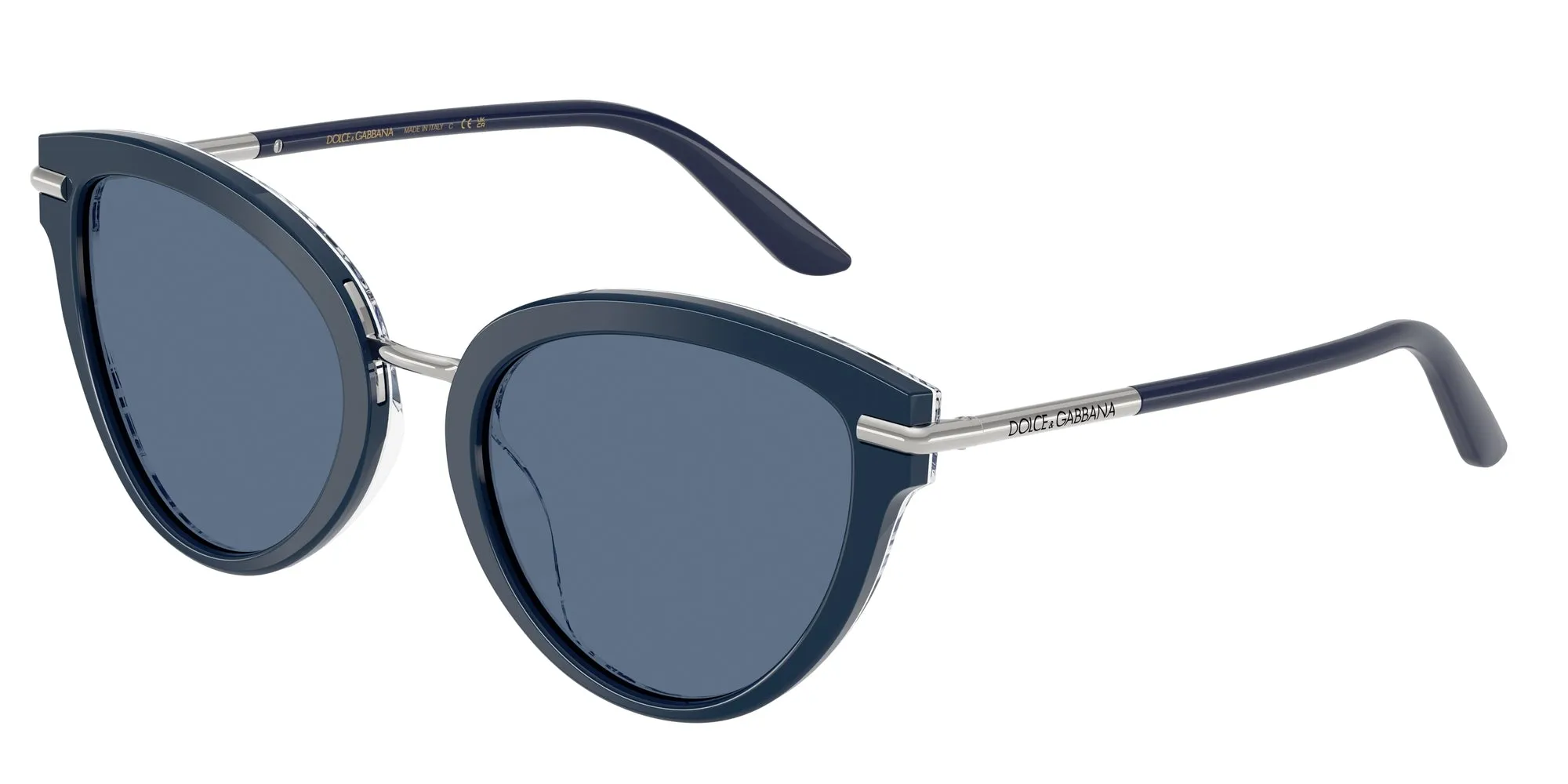 Dolce & Gabbana DG4492 341419 Occhiali da sole Acetato Blu Blu Farfalla Normale - immagine 1