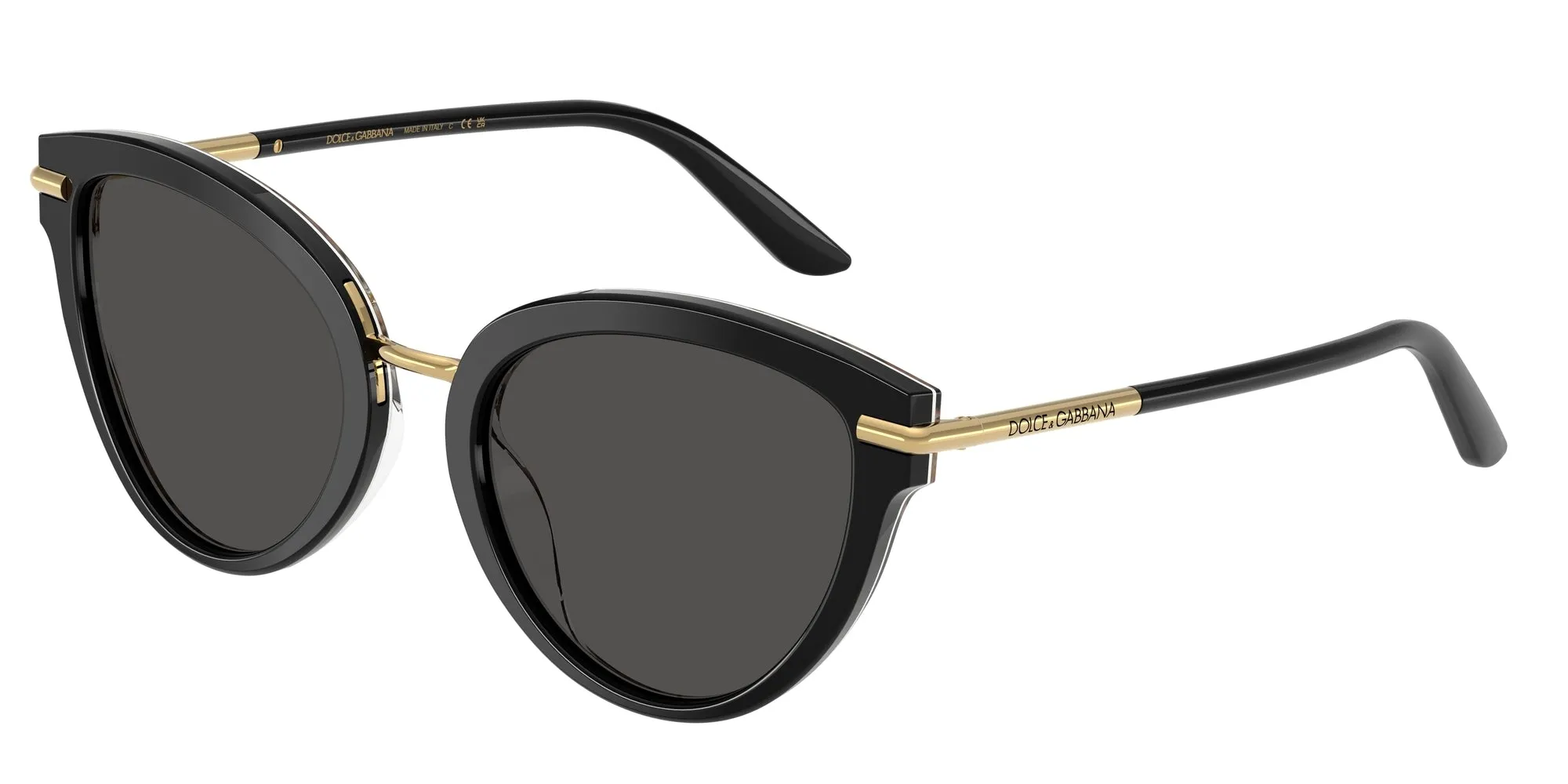 Dolce & Gabbana DG4492 32998G Occhiali da sole Acetato Nero Grigio Farfalla Normale - immagine 1