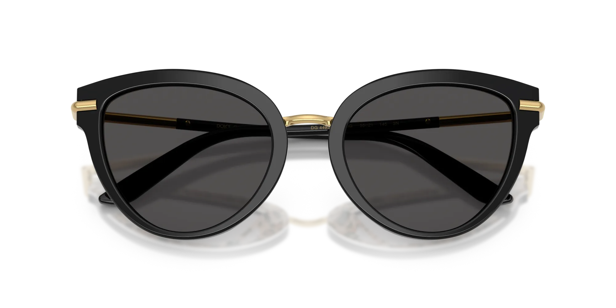 Dolce & Gabbana DG4492 32998G Occhiali da sole Acetato Nero Grigio Farfalla Normale - immagine 2