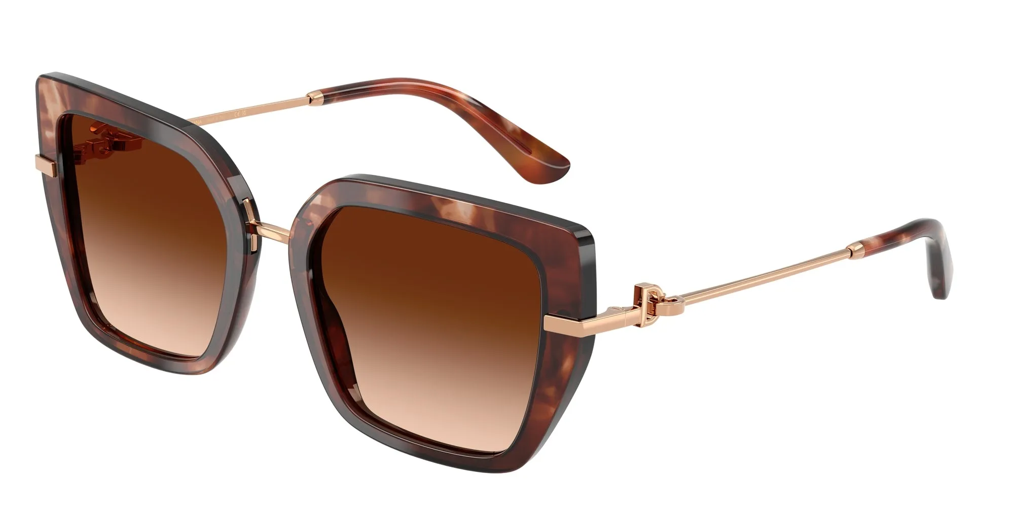 Dolce & Gabbana DG4474 322274 Occhiali da sole Acetato Tartaruga Marrone Farfalla Normale Sfumato - immagine 1