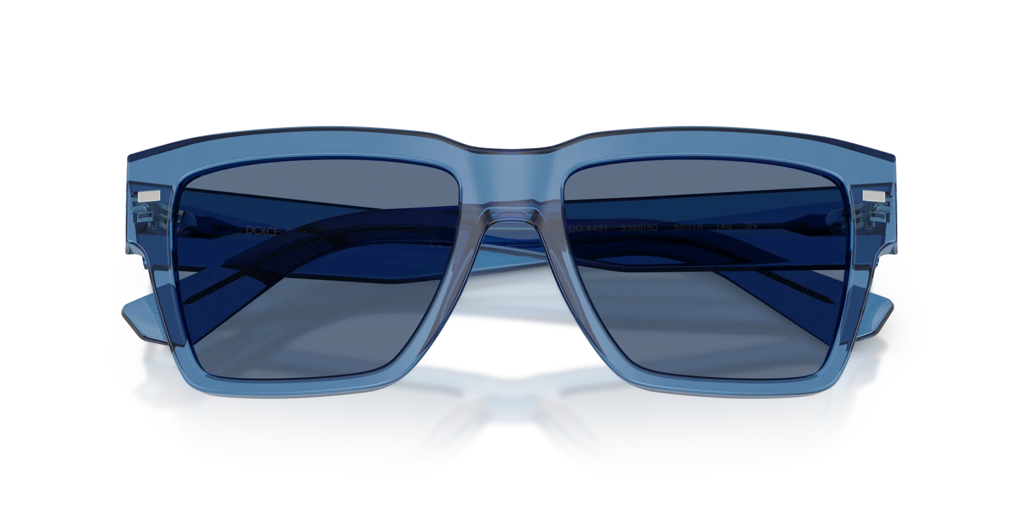 Dolce & Gabbana DG4431 339880 Occhiali da sole Acetato Blu Blu Squadrata Normale - immagine 2