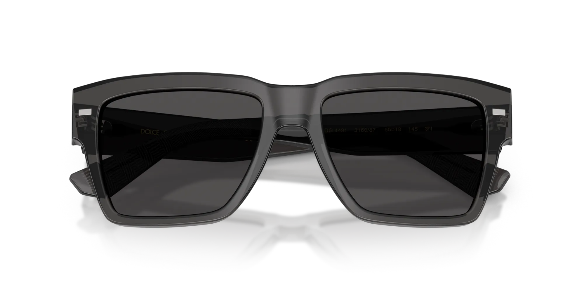 Dolce & Gabbana DG4431 316087 Occhiali da sole Acetato Grigio Grigio Squadrata Normale - immagine 2