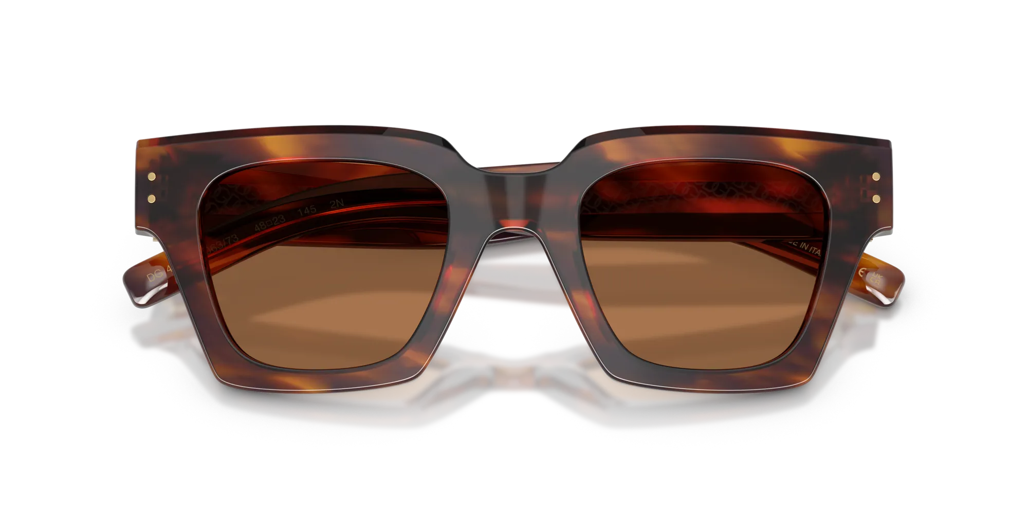 Dolce & Gabbana DG4413 306373 Occhiali da sole Acetato Tartaruga Bronzo Squadrata Normale - immagine 2