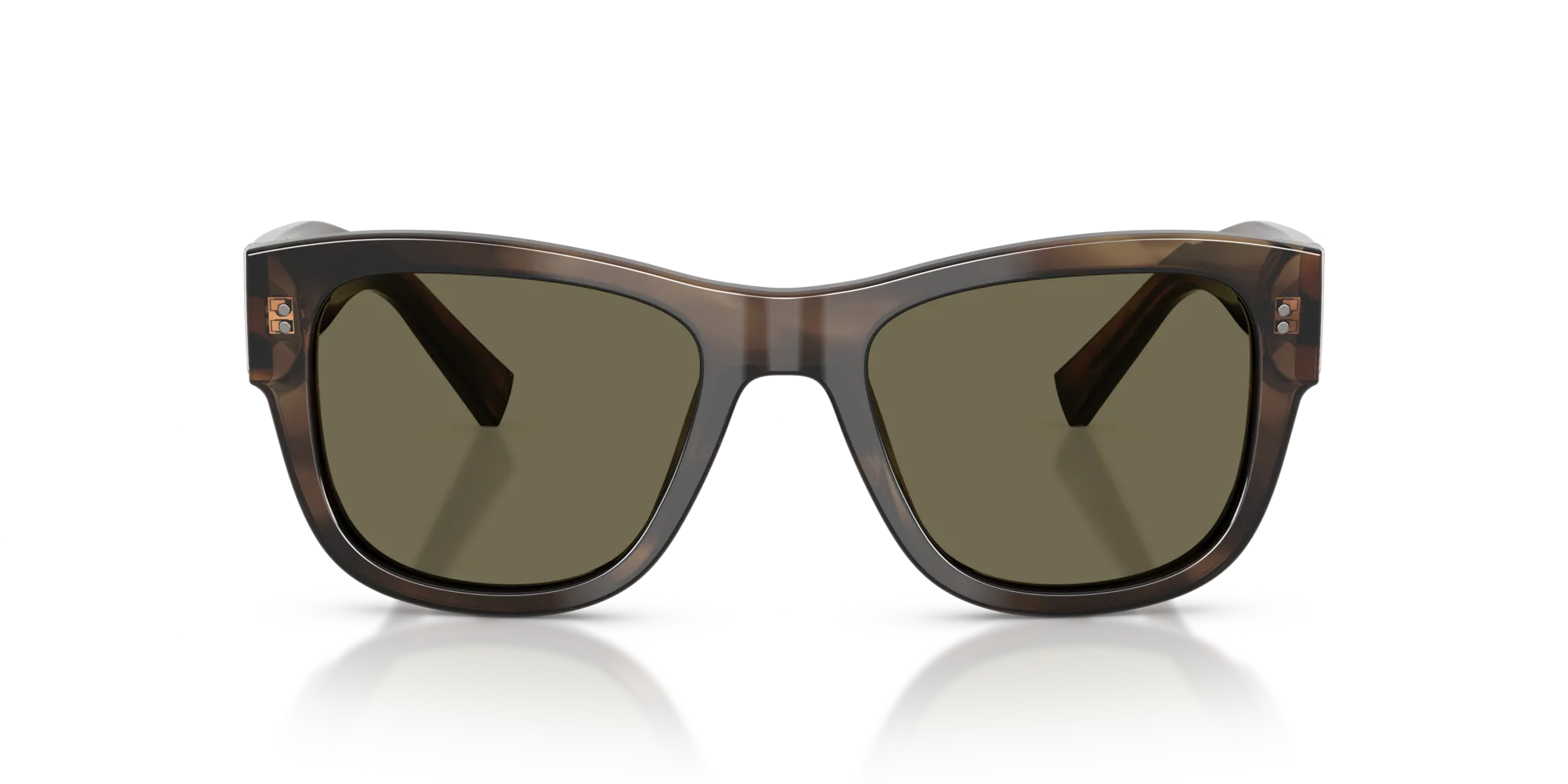 Dolce & Gabbana DG4338 3200/3 Occhiali da sole Acetato Verde Marrone Squadrata Normale - immagine 3