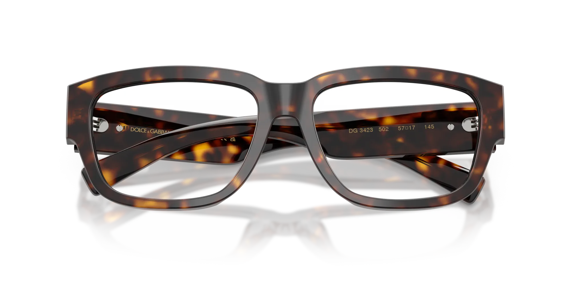 Dolce & Gabbana DG3423 502 Montature da vista Acetato Tartaruga Squadrata Normale - immagine 2