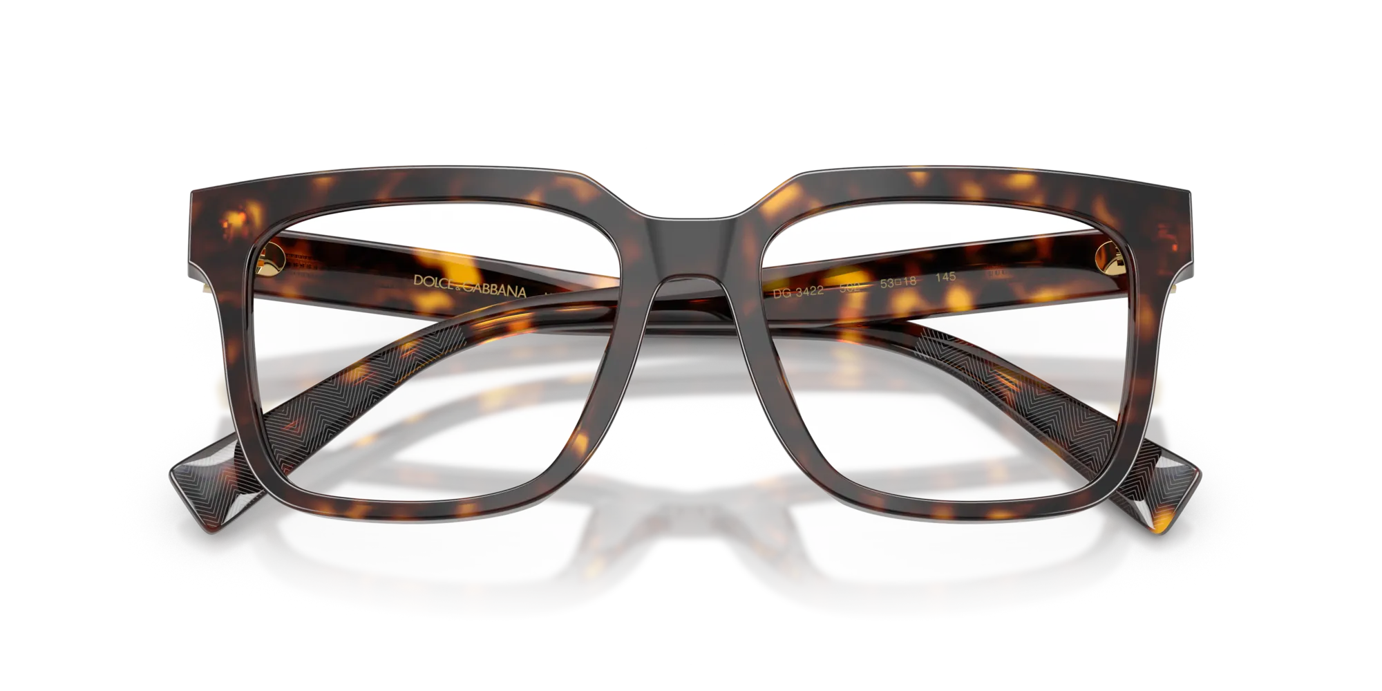 Dolce & Gabbana DG3422 502 Montature da vista Acetato Tartaruga Squadrata Normale - immagine 2