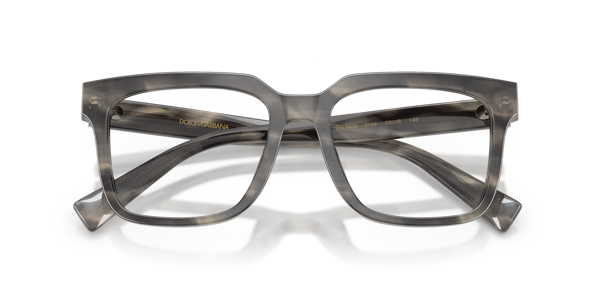 Dolce & Gabbana DG3422 3199 Montature da vista Acetato Grigio Squadrata Normale - immagine 2