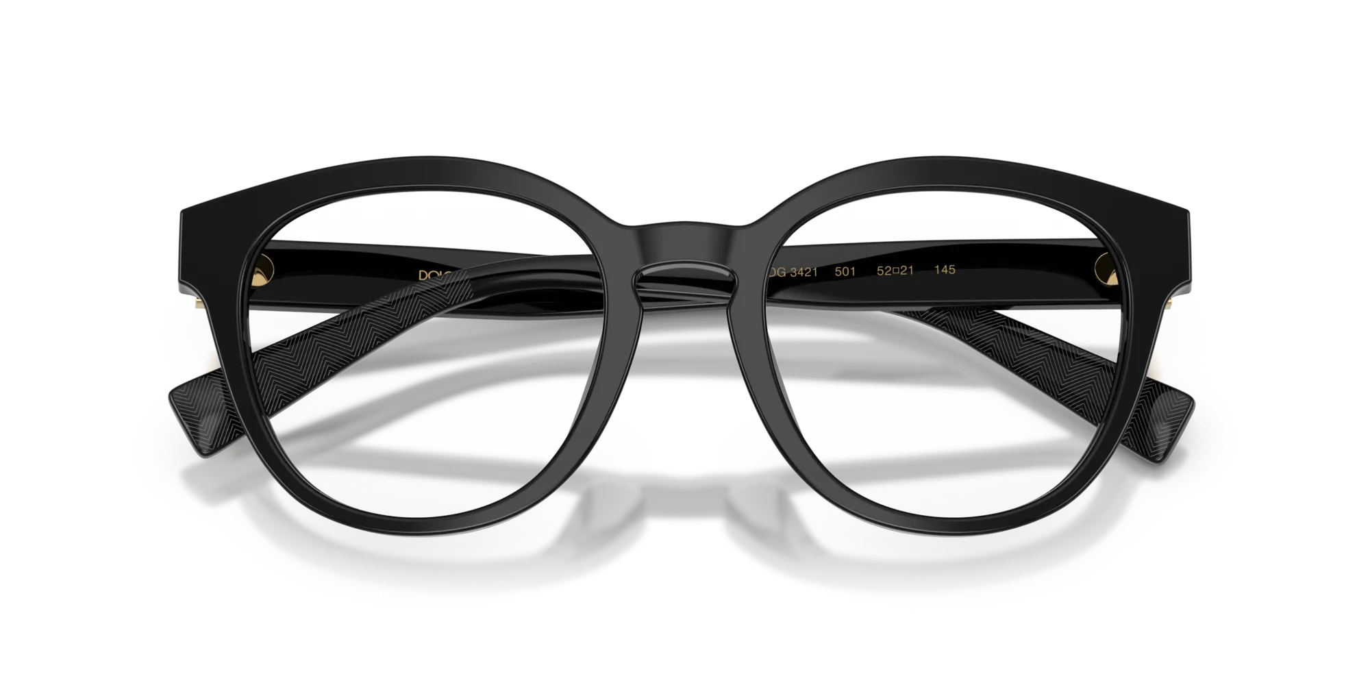 Dolce & Gabbana DG3421 501 Montature da vista Acetato Nero Pantos Normale - immagine 2