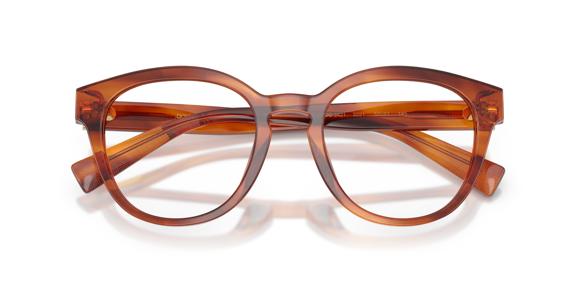 Dolce & Gabbana DG3421 3221 Montature da vista Acetato Marrone Pantos Normale - immagine 2