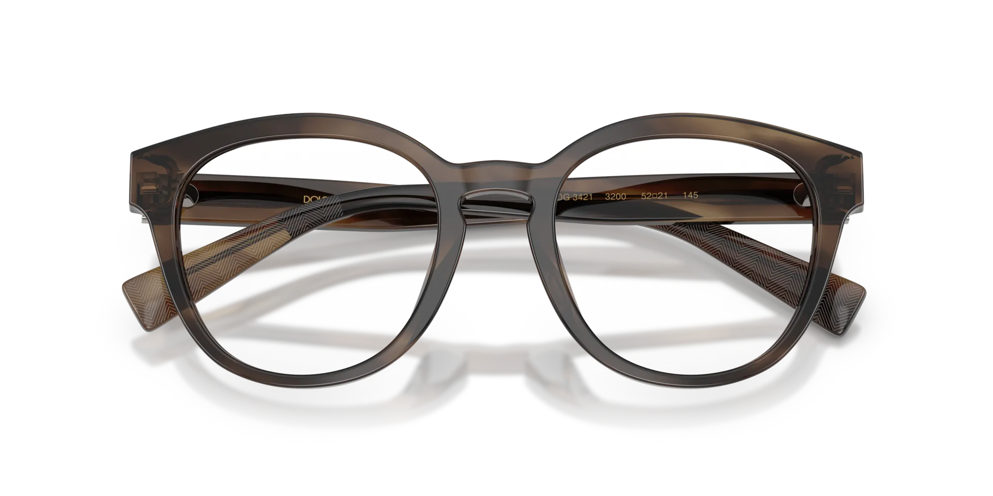 Dolce & Gabbana DG3421 3200 Montature da vista Acetato Marrone Pantos Normale - immagine 2