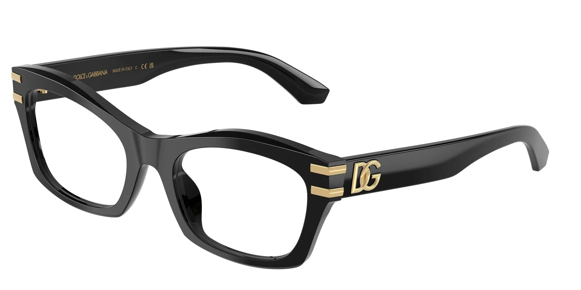 Dolce & Gabbana DG3420 501 Montature da vista Acetato Nero Trasparente Farfalla Normale - immagine 1