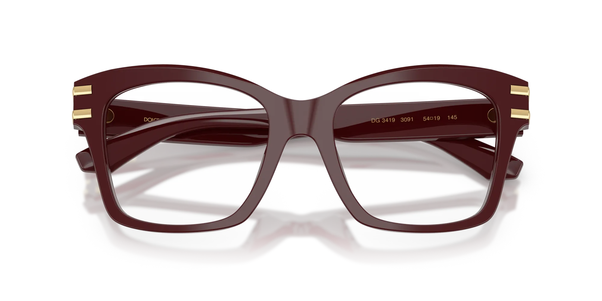 Dolce & Gabbana DG3419 3091 Montature da vista Acetato Rosso Squadrata Normale - immagine 2