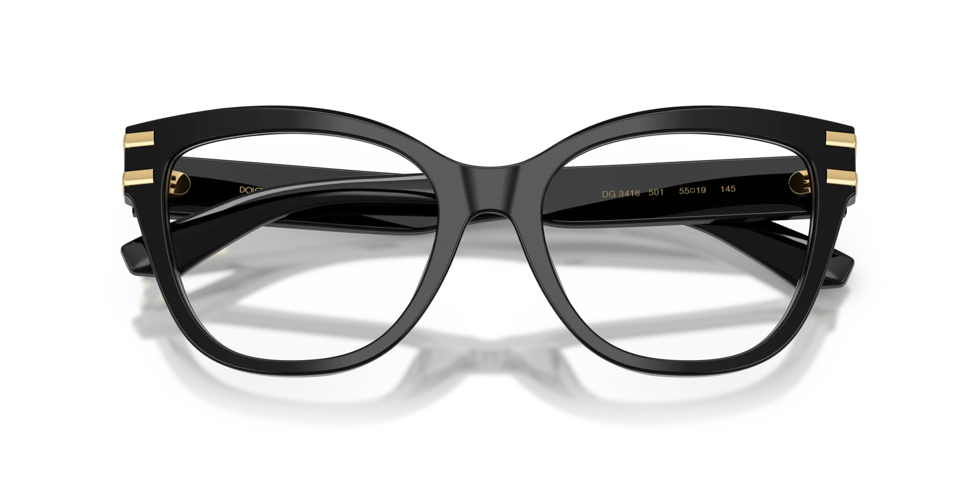 Dolce & Gabbana DG3418 501 Montature da vista Acetato Nero Farfalla Normale - immagine 2
