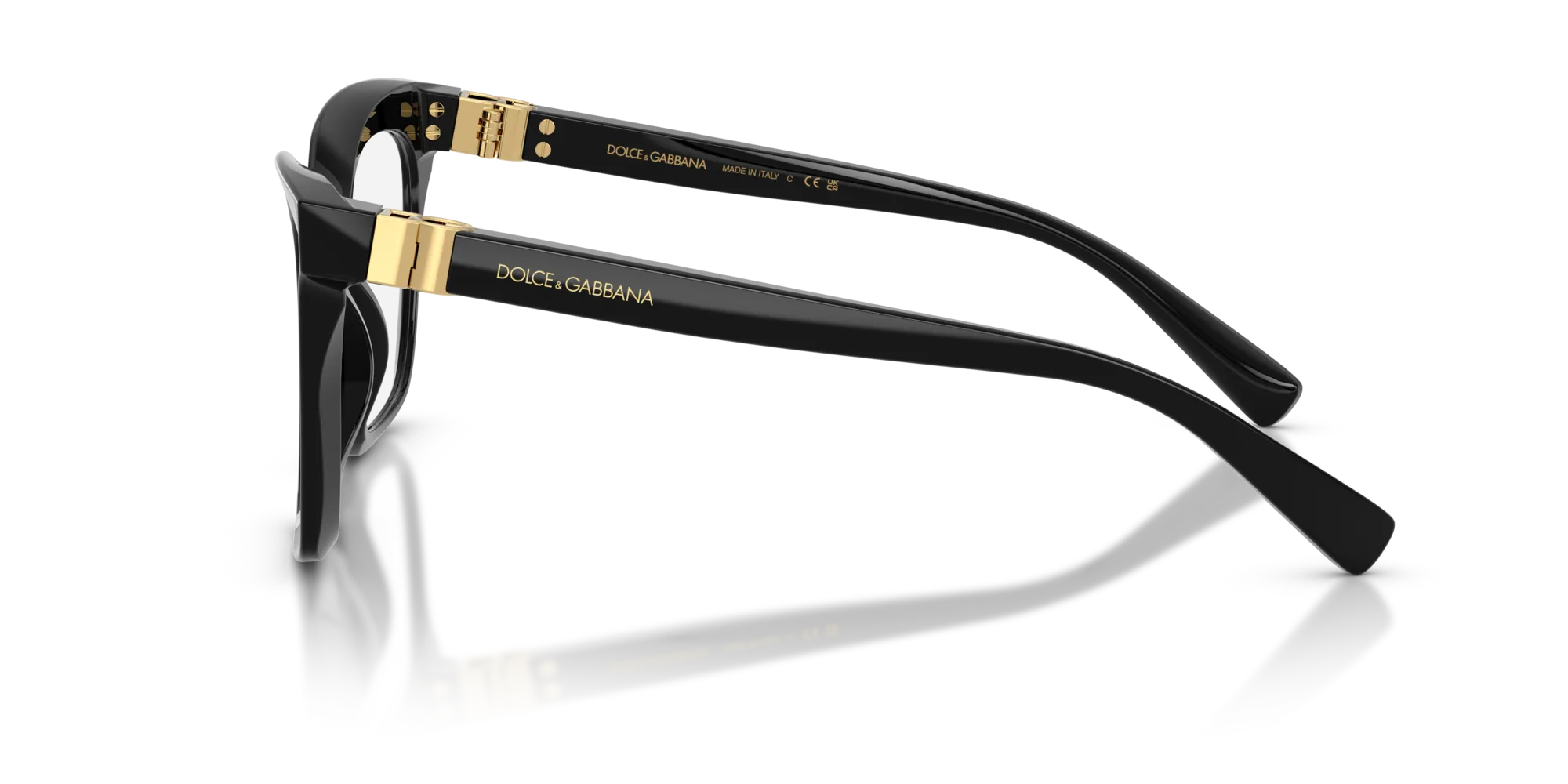 Dolce & Gabbana DG3417 501 Montature da vista Acetato Nero Squadrata Normale - immagine 4