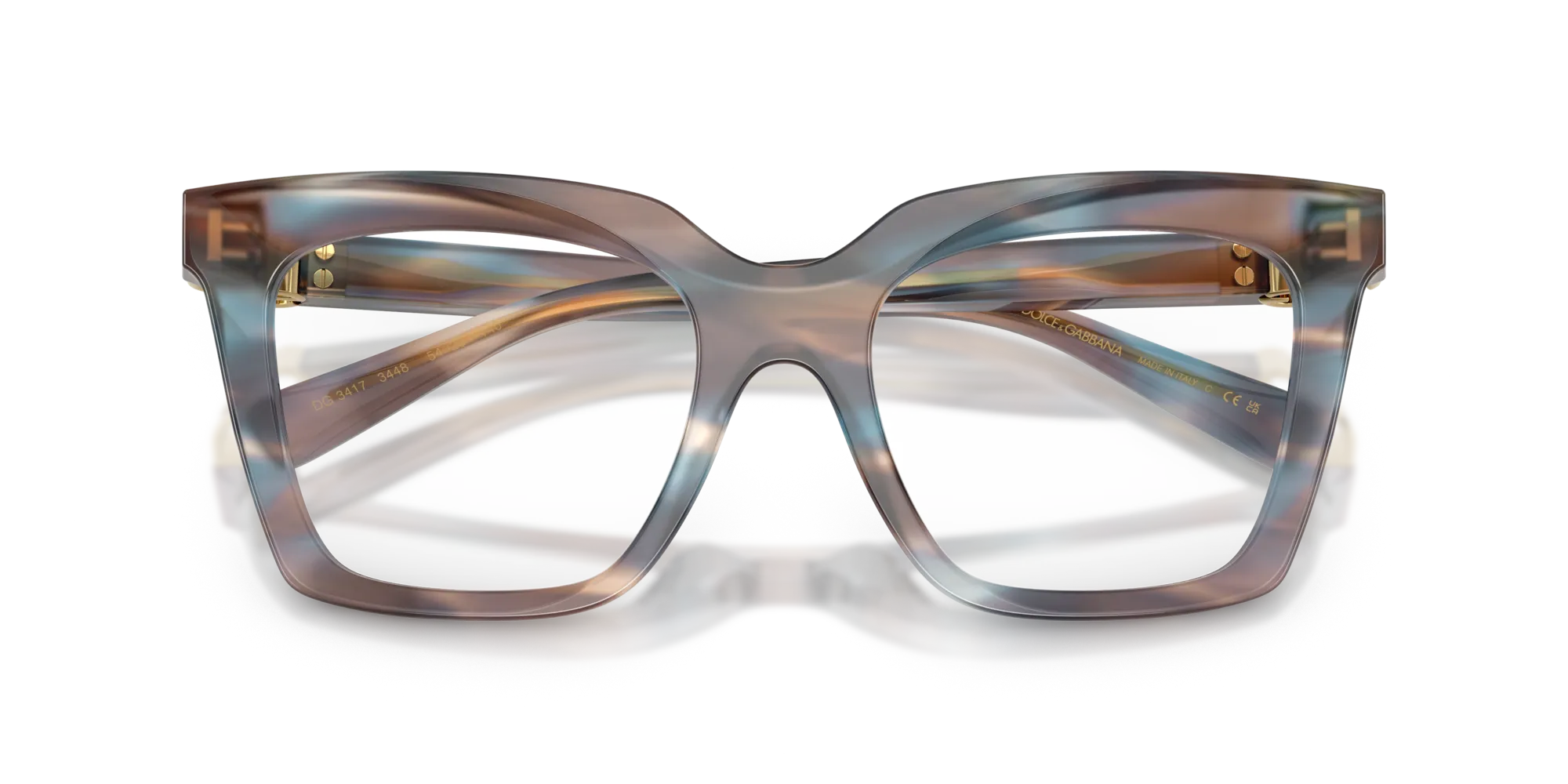Dolce & Gabbana DG3417 3448 Montature da vista Acetato Blu Squadrata Normale - immagine 2