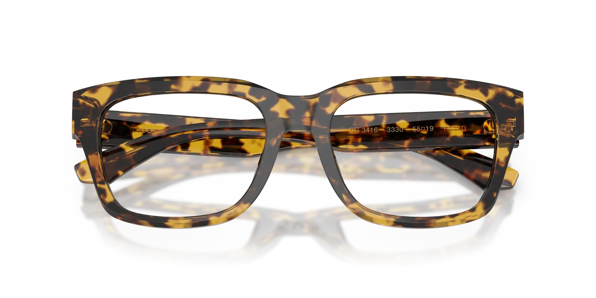 Dolce & Gabbana DG3416 3330 Montature da vista Acetato Tartaruga Squadrata Normale - immagine 2