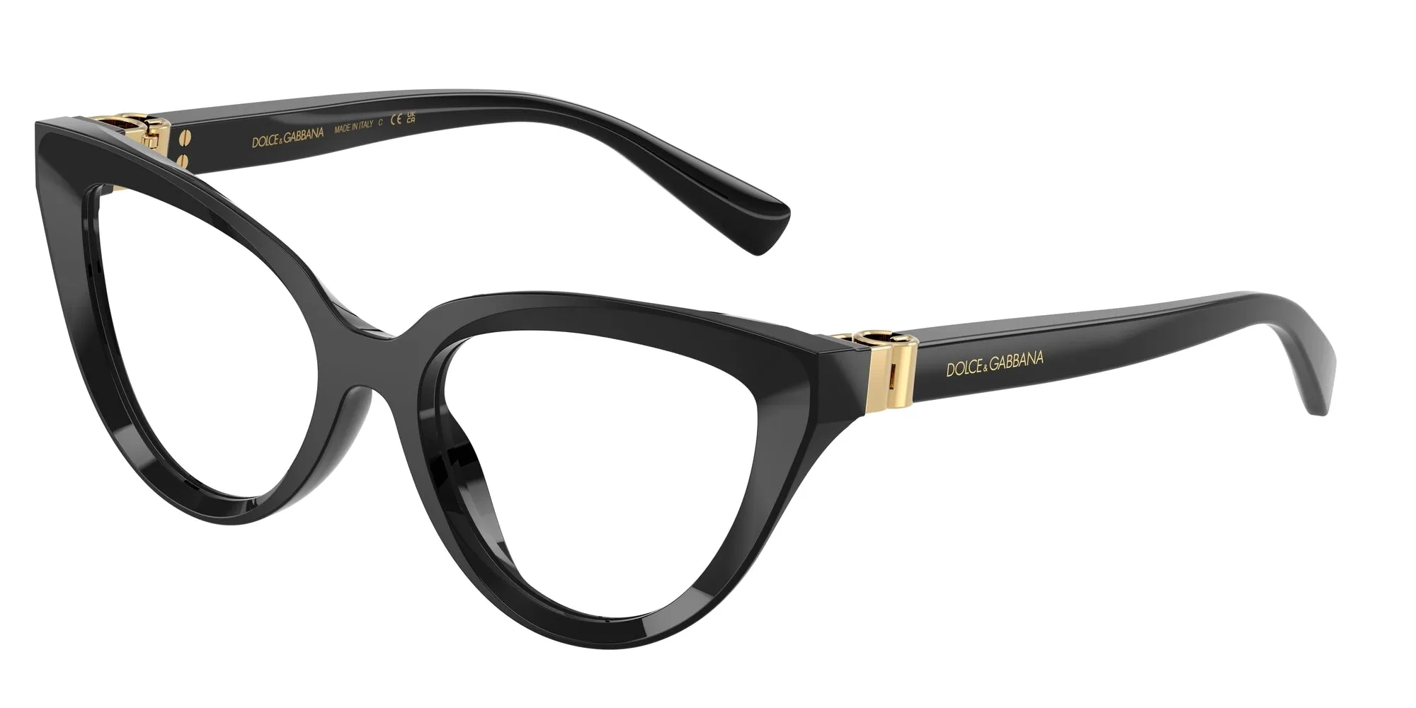 Dolce & Gabbana DG3414 501 Montature da vista Acetato Nero Cat Eye Normale - immagine 1