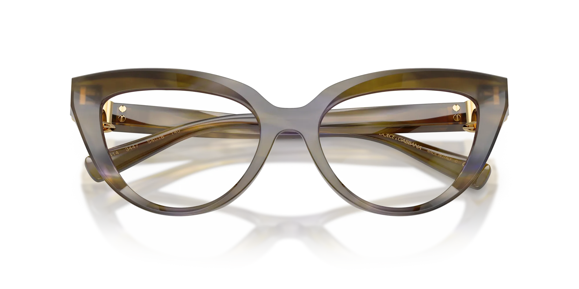 Dolce & Gabbana DG3414 3447 Montature da vista Acetato Verde Cat Eye Normale - immagine 2