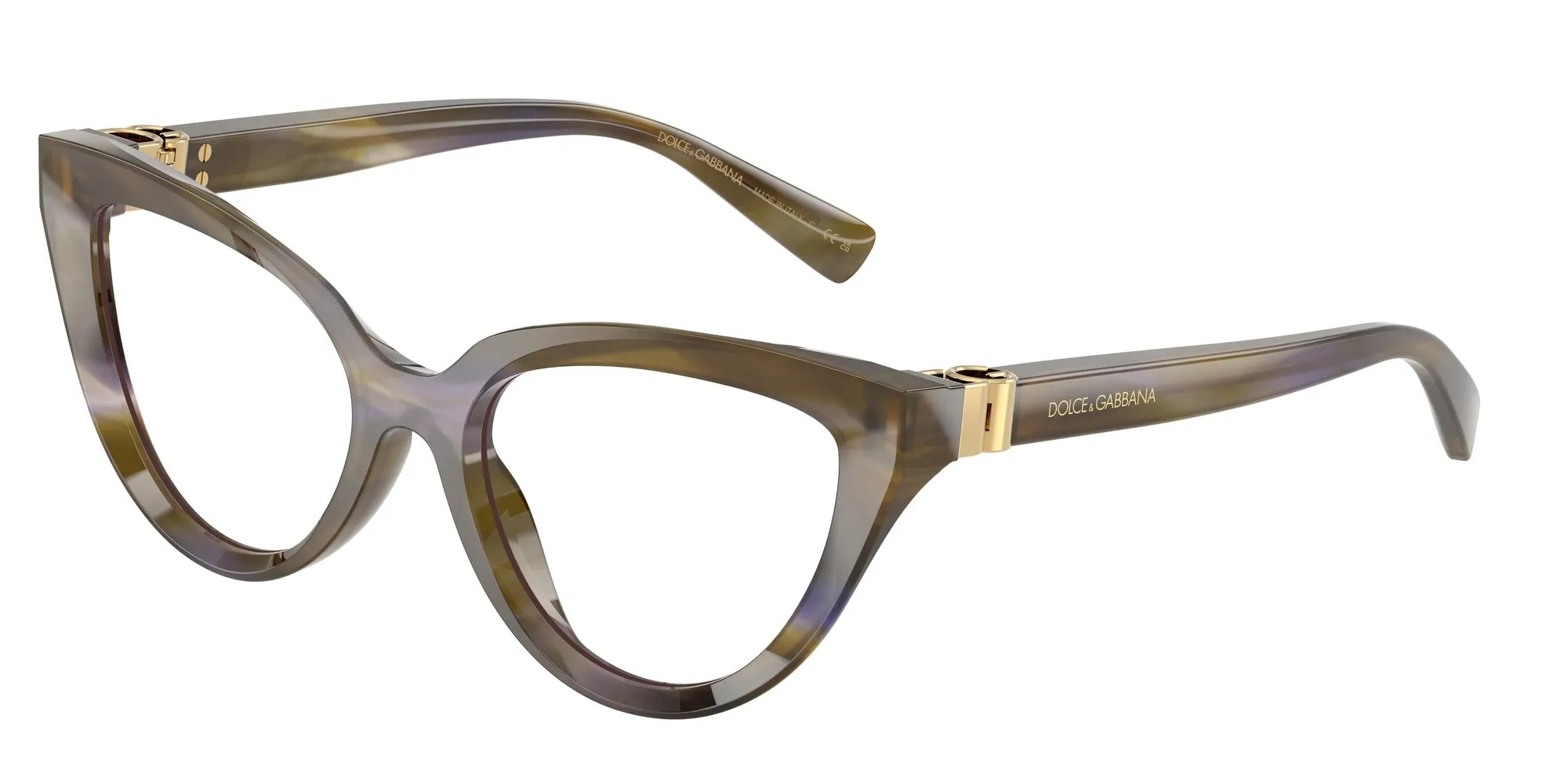 Dolce & Gabbana DG3414 3447 Montature da vista Acetato Verde Cat Eye Normale - immagine 1