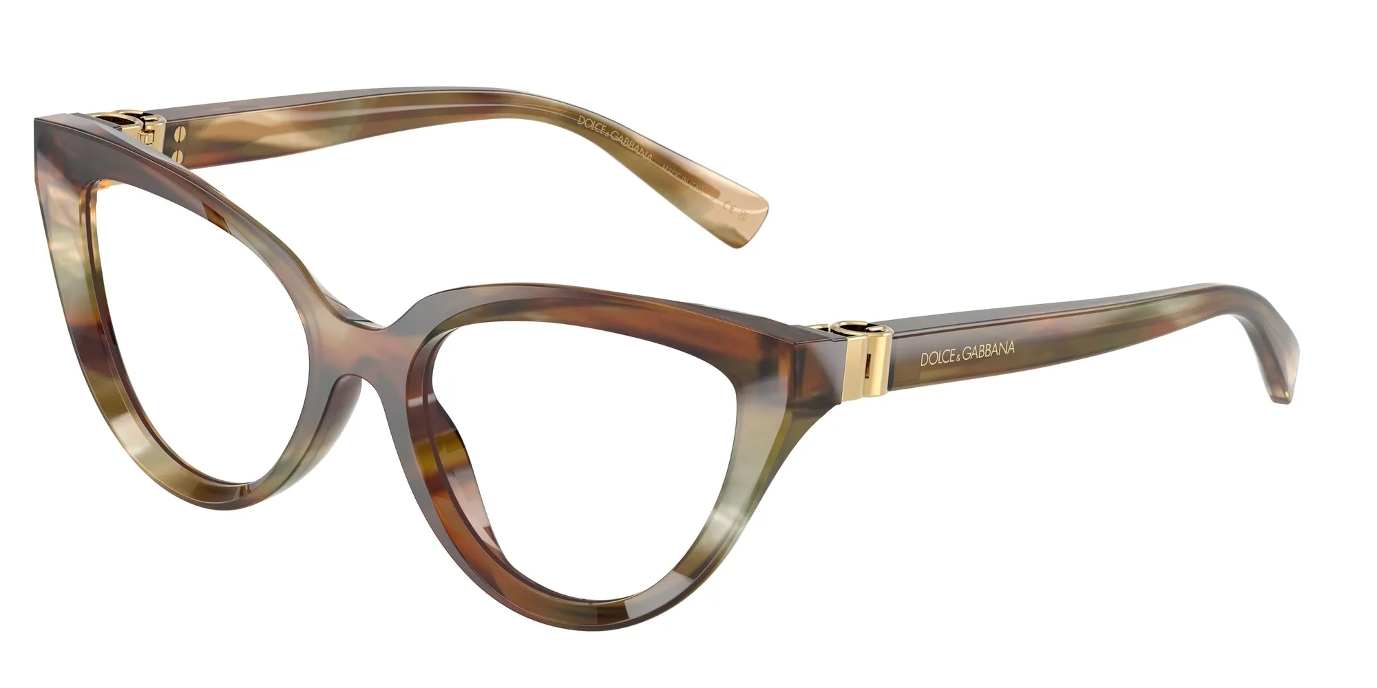 Dolce & Gabbana DG3414 3446 Montature da vista Acetato Marrone Cat Eye Normale - immagine 1
