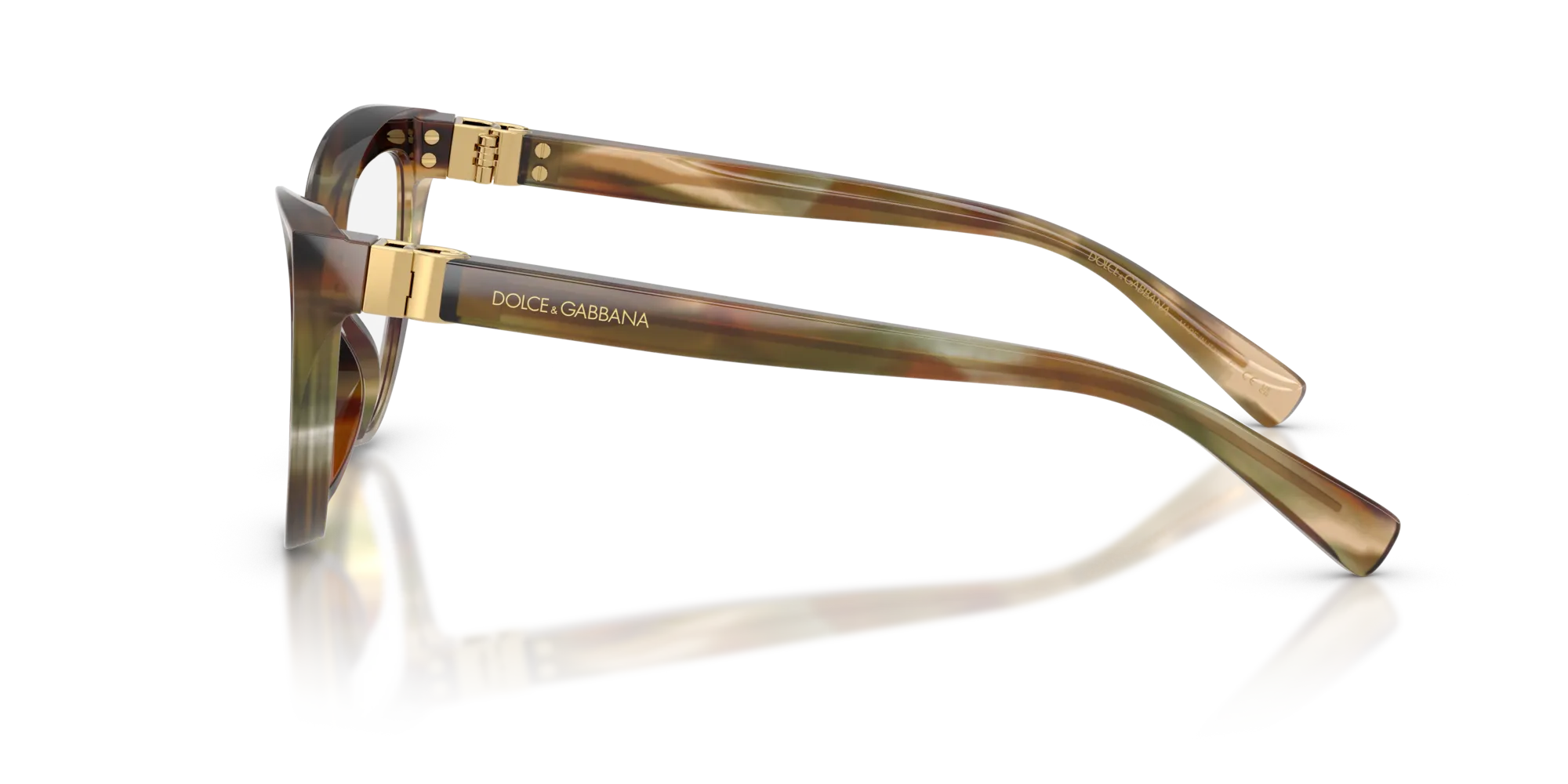Dolce & Gabbana DG3414 3446 Montature da vista Acetato Marrone Cat Eye Normale - immagine 4