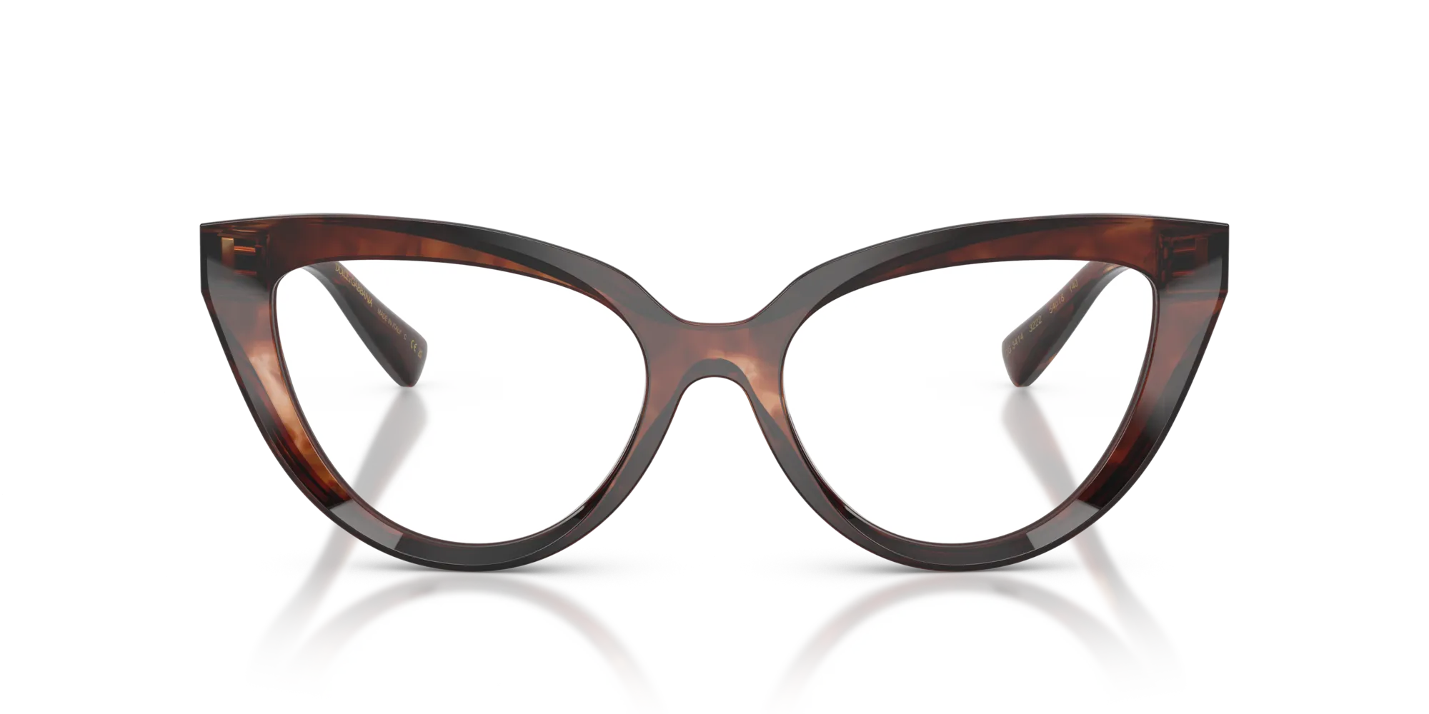 Dolce & Gabbana DG3414 3222 Montature da vista Acetato Rosso Cat Eye Normale - immagine 3