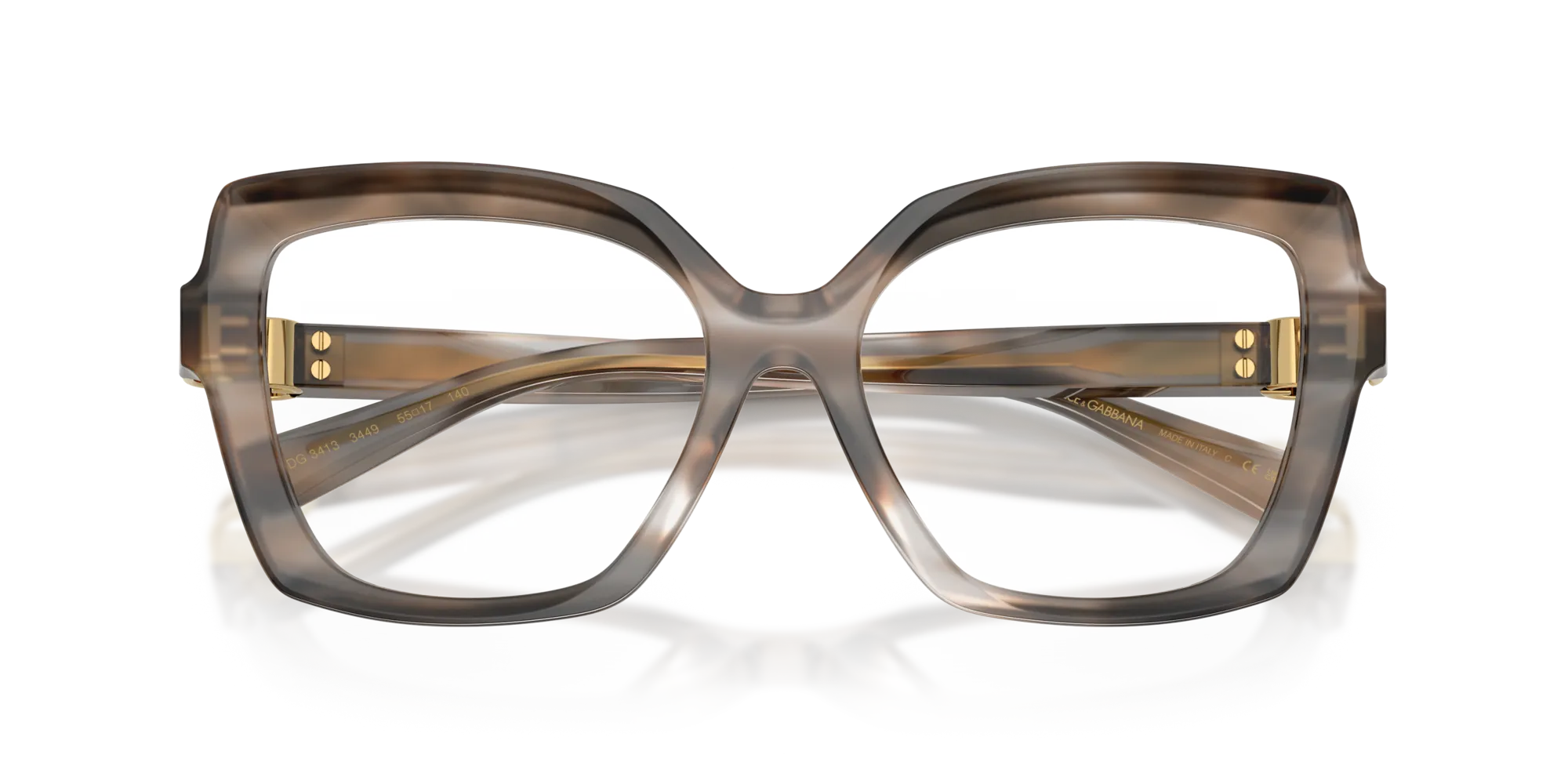 Dolce & Gabbana DG3413 3449 Montature da vista Acetato Grigio Farfalla Normale - immagine 2