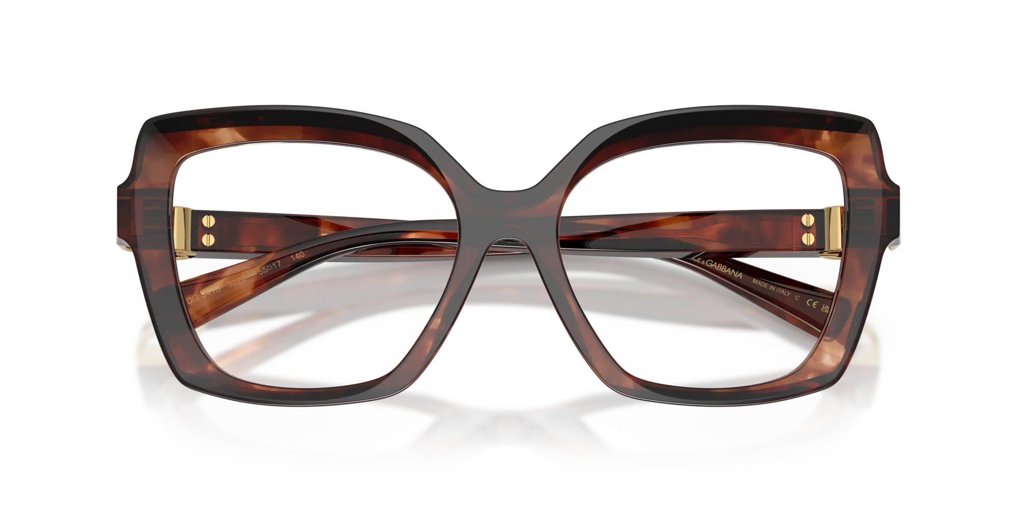 Dolce & Gabbana DG3413 3222 Montature da vista Acetato Rosso Farfalla Normale - immagine 2