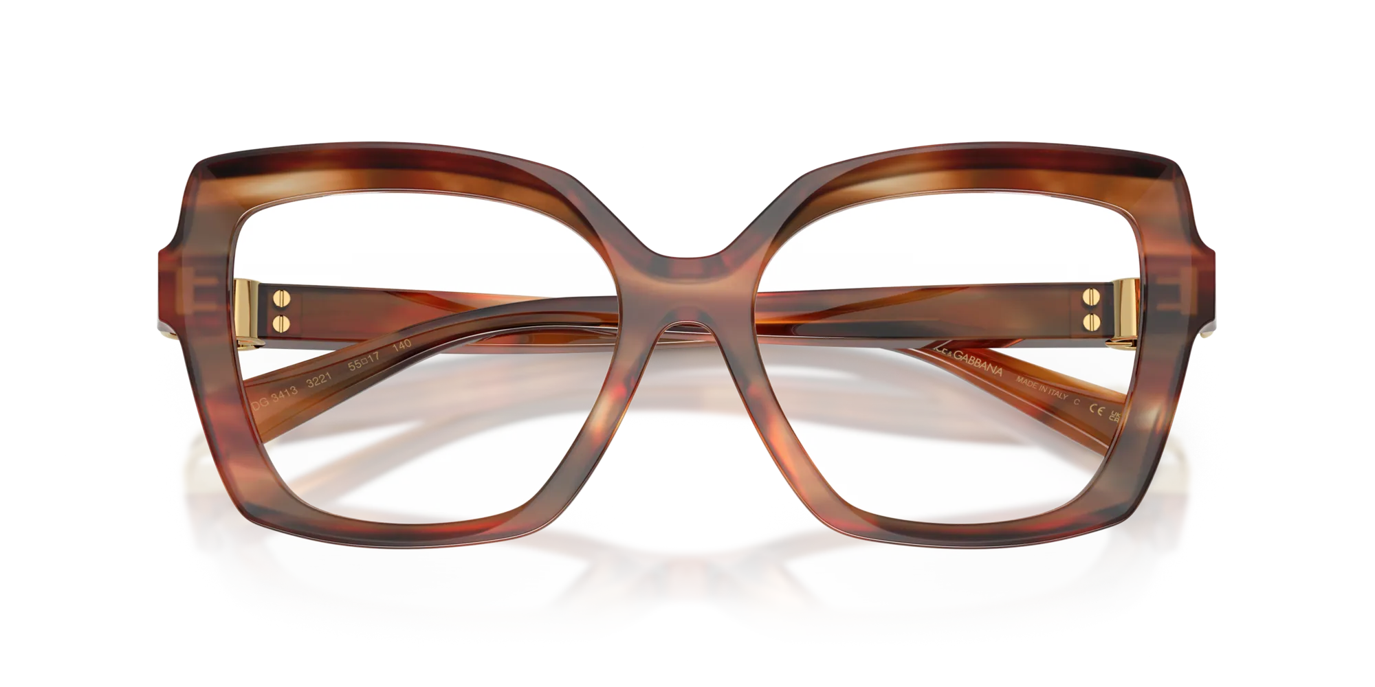 Dolce & Gabbana DG3413 3221 Montature da vista Acetato Tartaruga Farfalla Normale - immagine 2