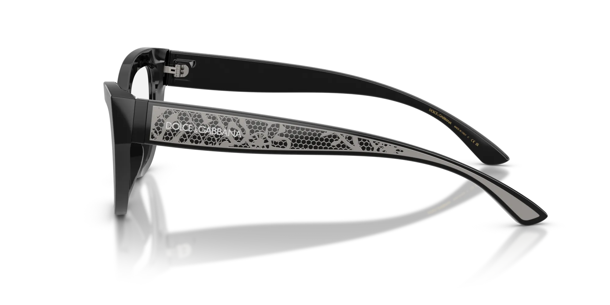 Dolce & Gabbana DG3412 501 Montature da vista Acetato Nero Cat Eye Normale - immagine 4