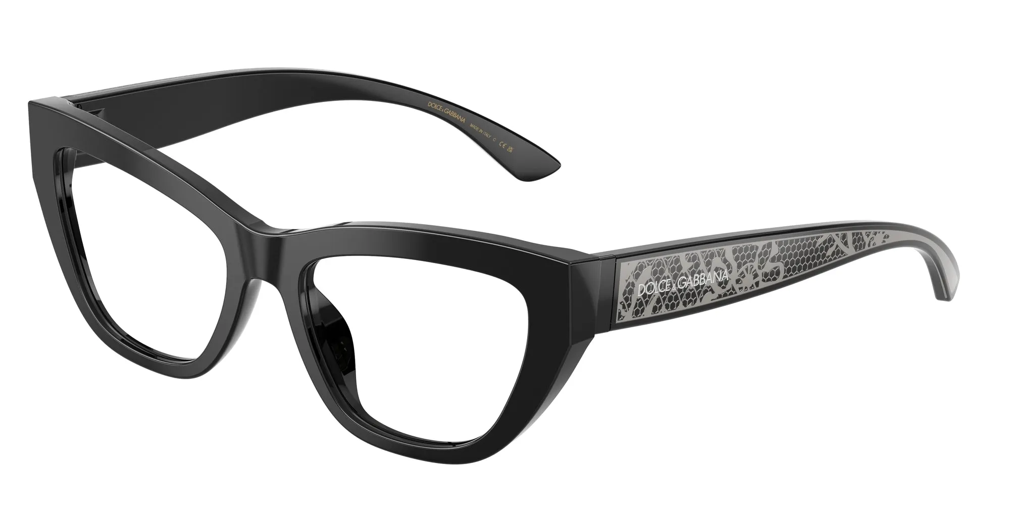 Dolce & Gabbana DG3412 501 Montature da vista Acetato Nero Cat Eye Normale - immagine 1