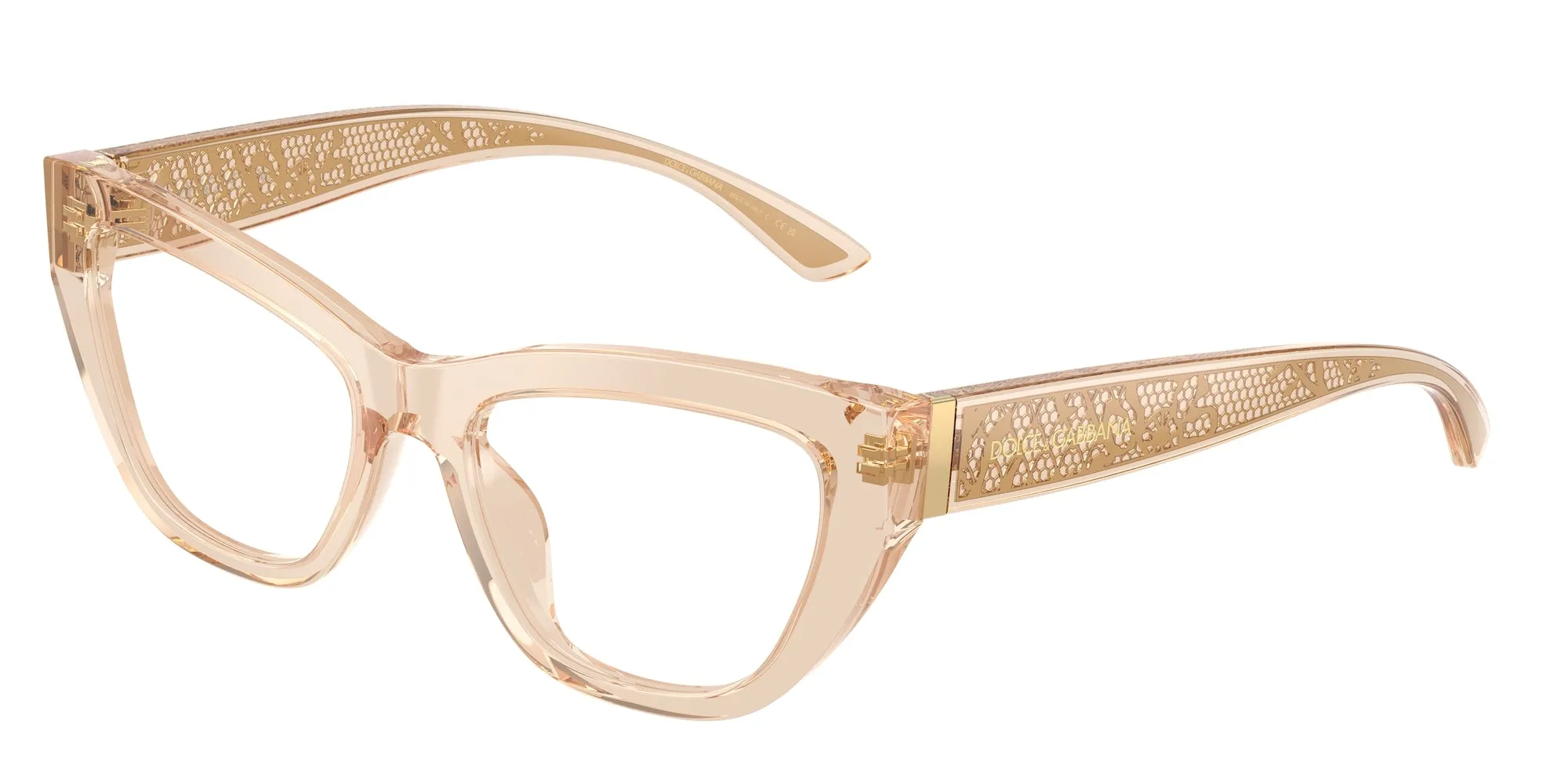 Dolce & Gabbana DG3412 3432 Montature da vista Acetato Marrone Trasparente Cat Eye Normale - immagine 1