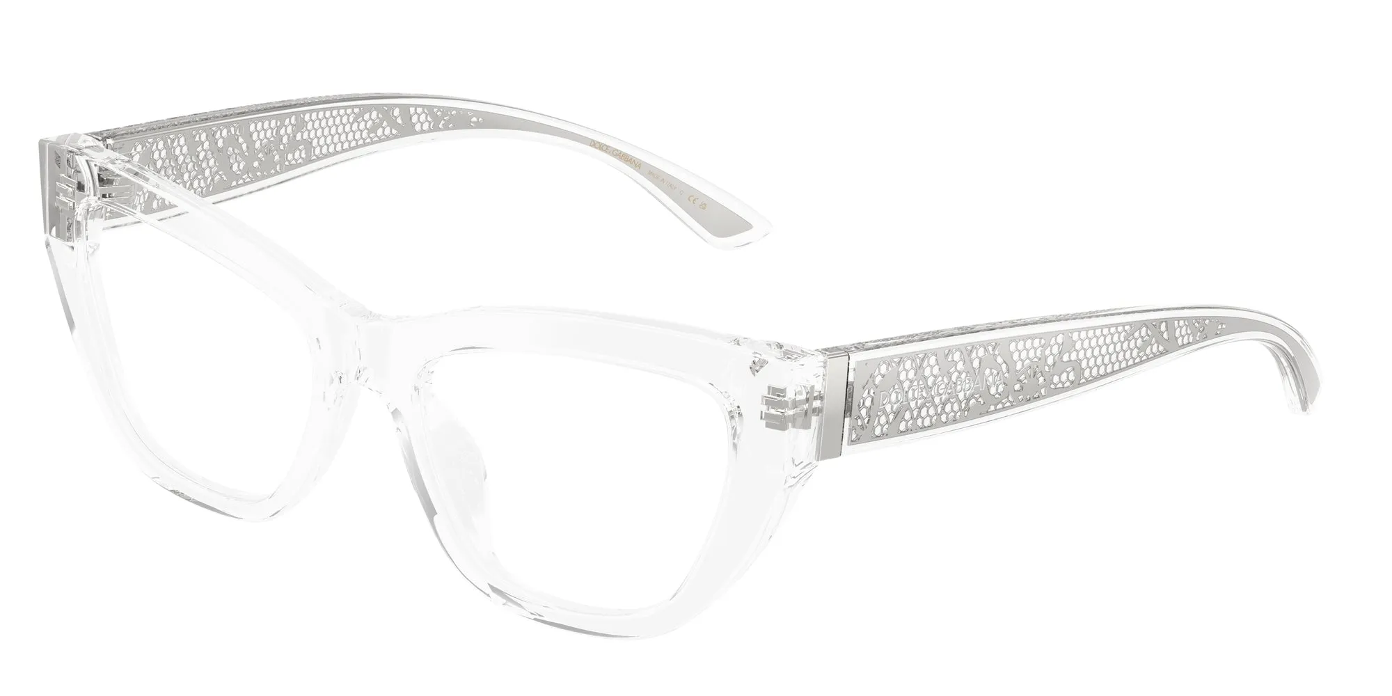 Dolce & Gabbana DG3412 3133 Montature da vista Acetato Trasparente Cat Eye Normale - immagine 1