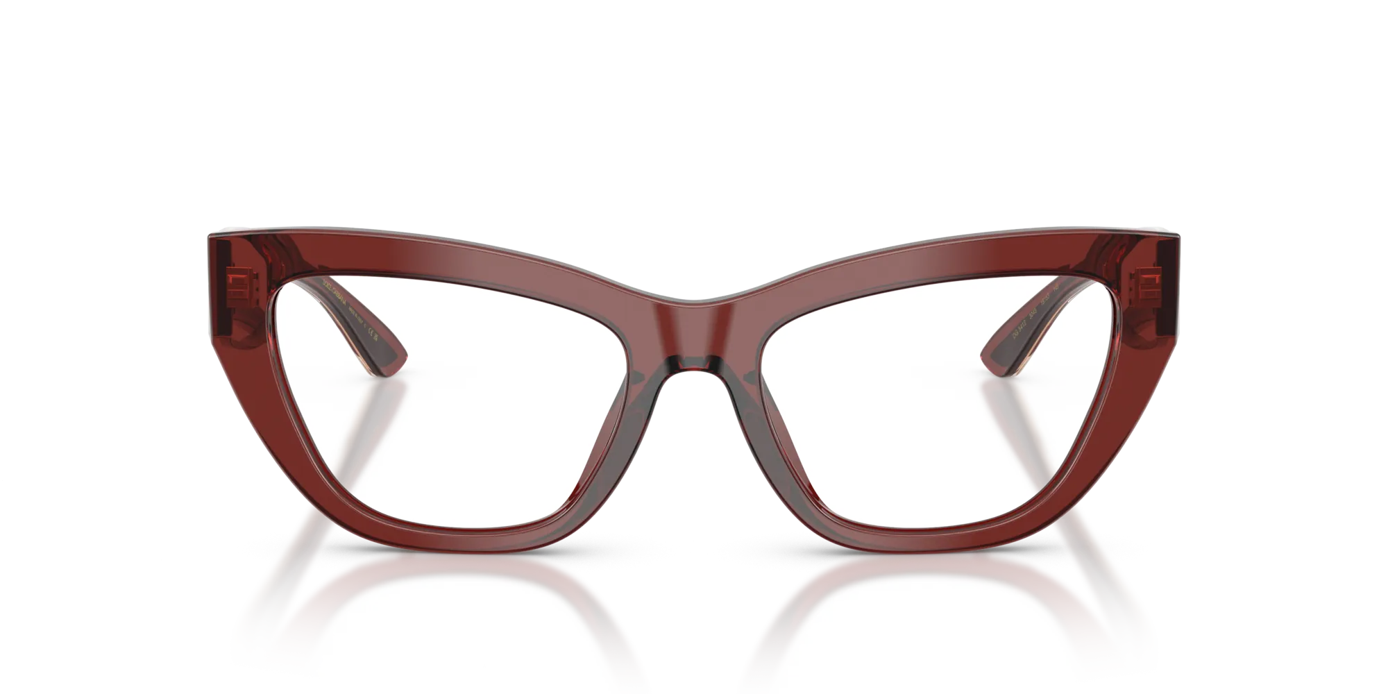 Dolce & Gabbana DG3412 3045 Montature da vista Acetato Rosso Cat Eye Normale - immagine 3