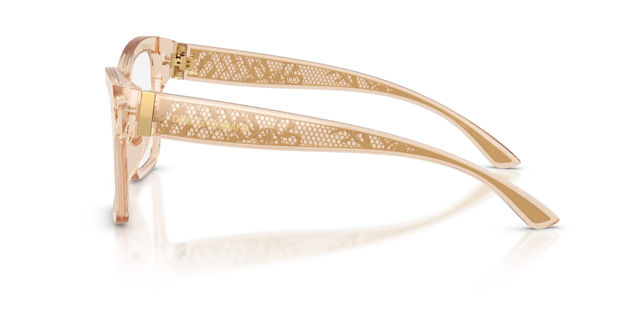 Dolce & Gabbana DG3411 3432 Montature da vista Acetato Marrone Trasparente Squadrata Normale - immagine 4
