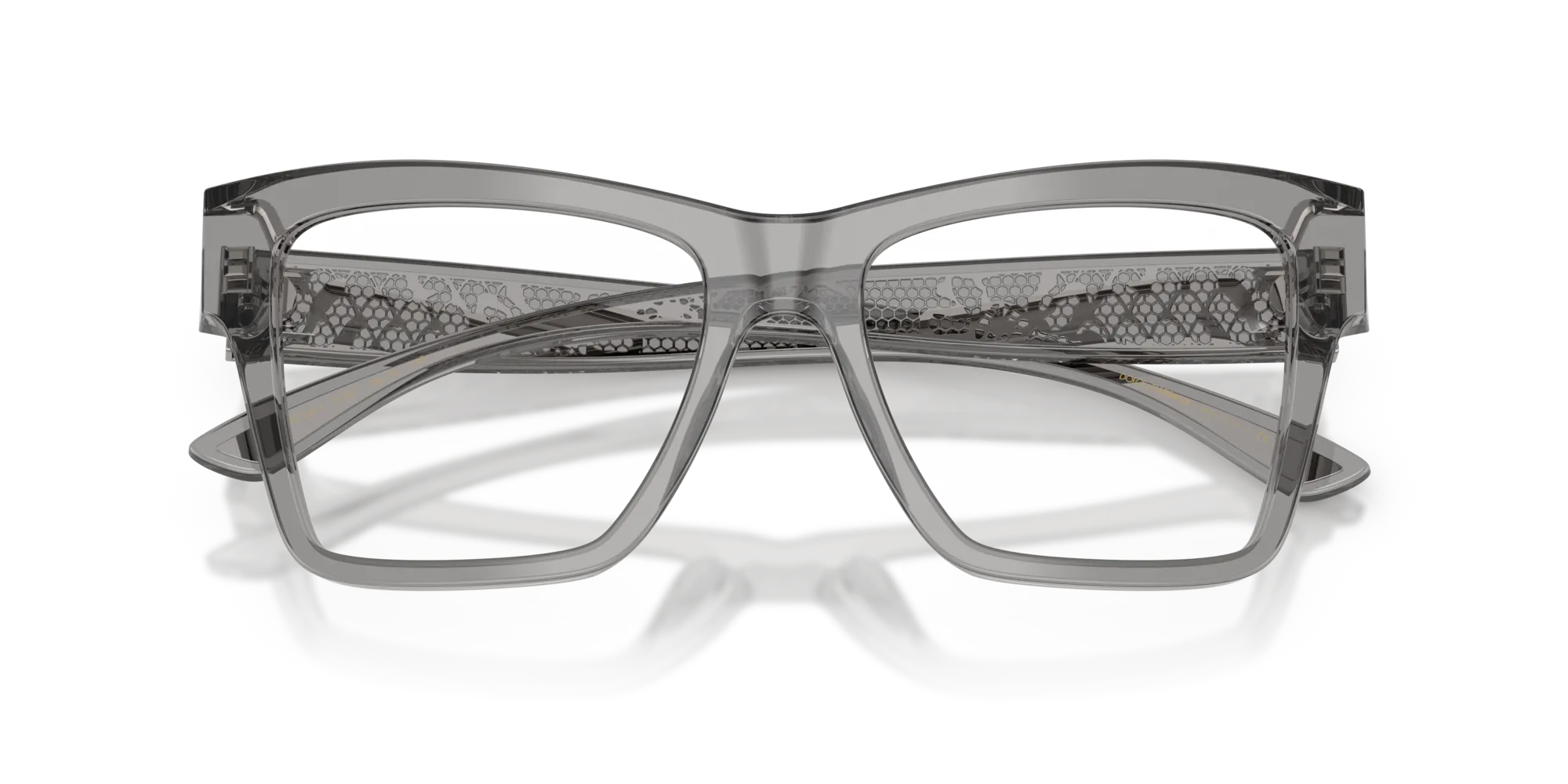 Dolce & Gabbana DG3411 3160 Montature da vista Acetato Grigio Trasparente Squadrata Normale - immagine 2