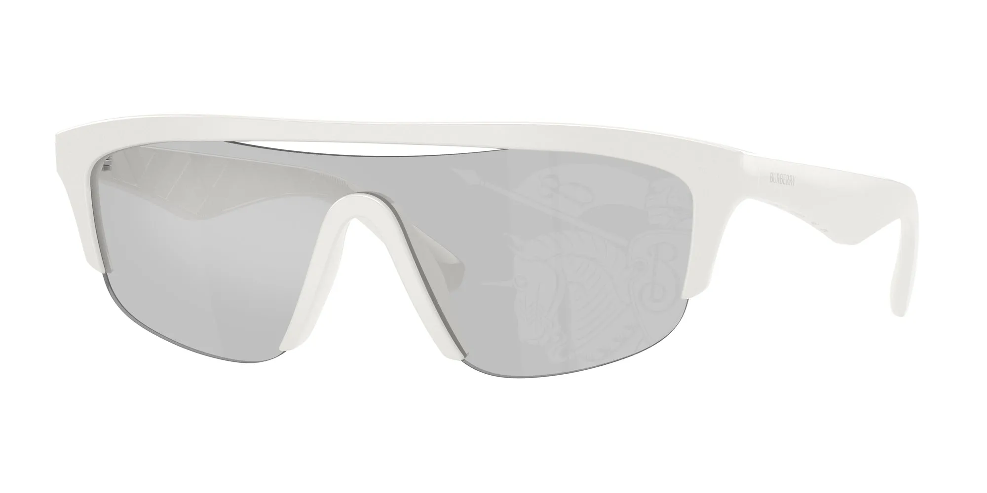 Burberry BE4460U 417269 Occhiali da sole Iniettato Bianco Grigio Squadrata Normale - immagine 1