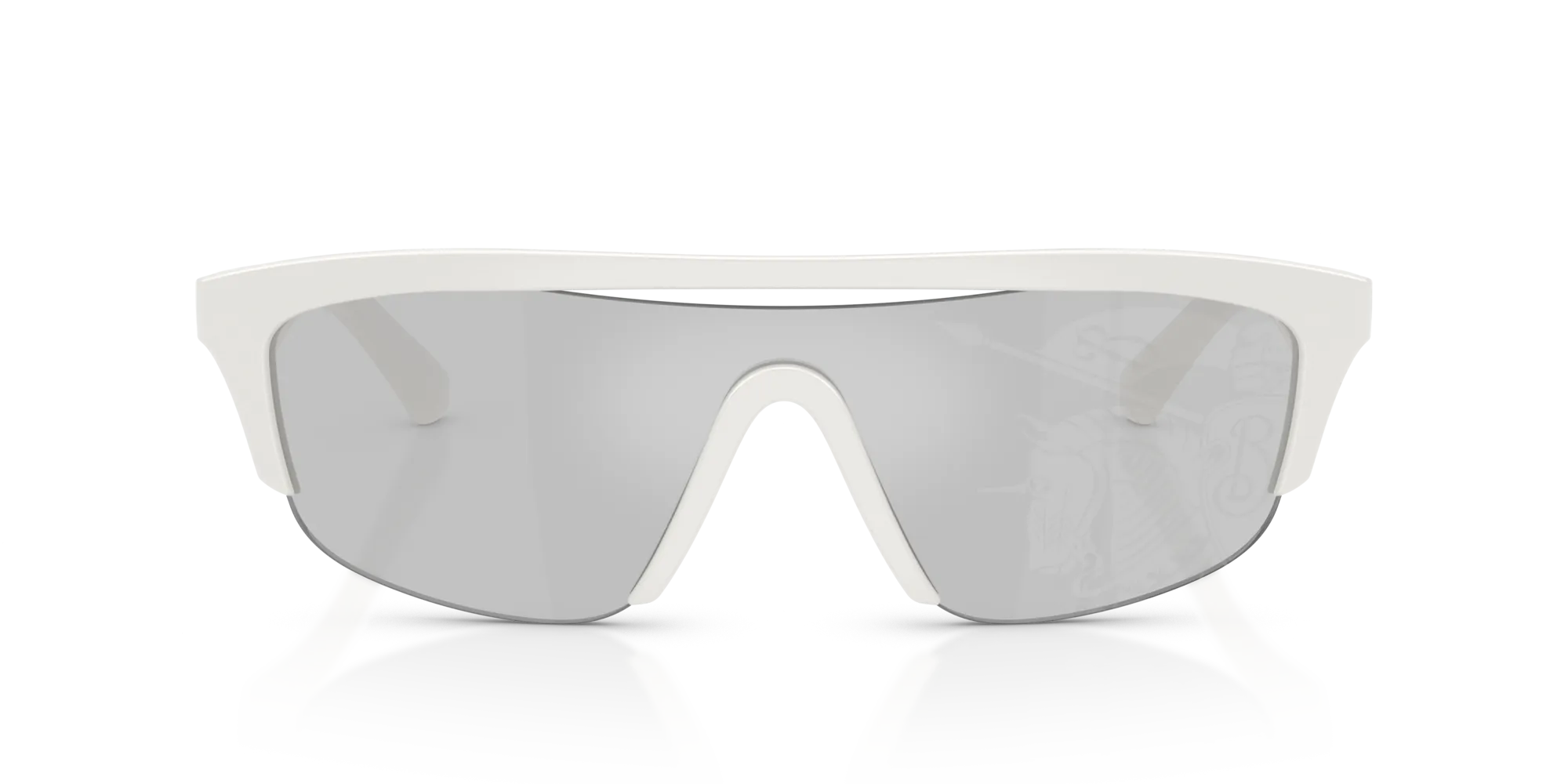 Burberry BE4460U 417269 Occhiali da sole Iniettato Bianco Grigio Squadrata Normale - immagine 3
