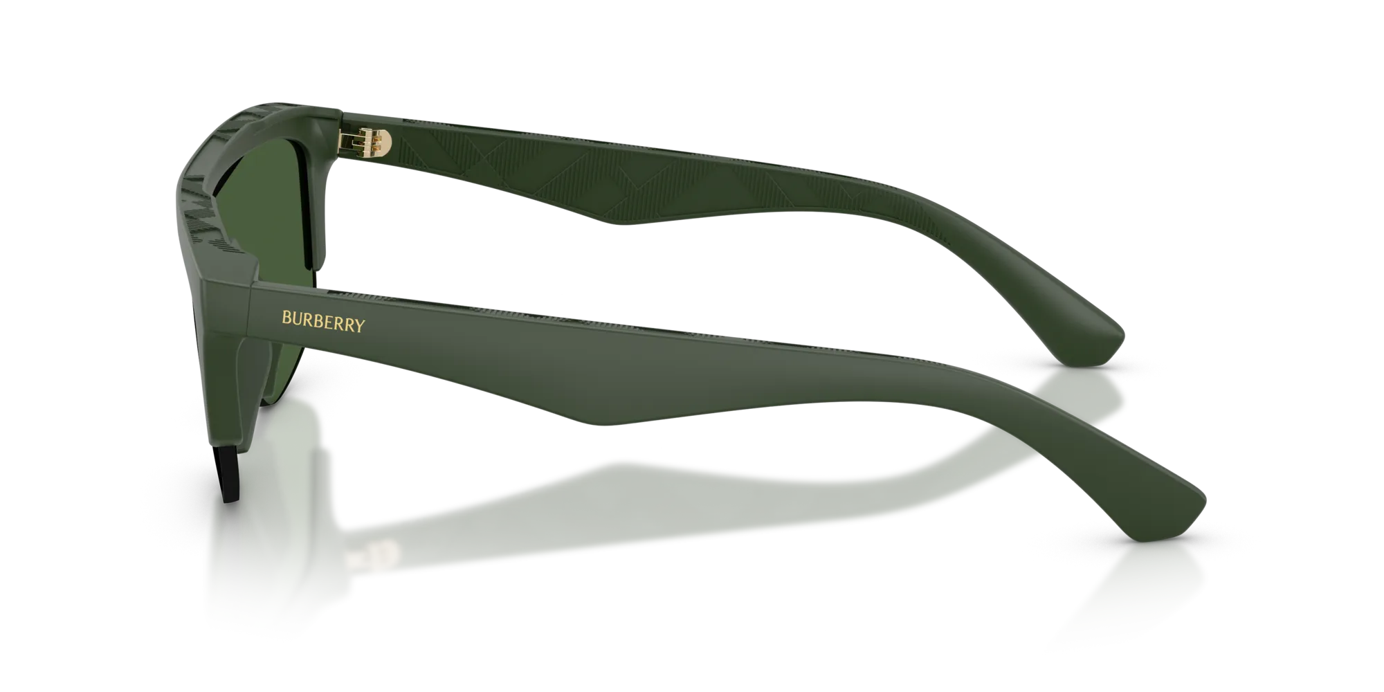 Burberry BE4460U 417071 Occhiali da sole Iniettato Verde Verde Squadrata Normale - immagine 4