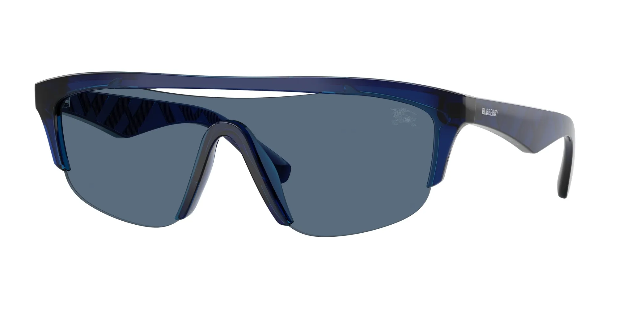 Burberry BE4460U 411080 Occhiali da sole Iniettato Blu Blu Squadrata Normale - immagine 1