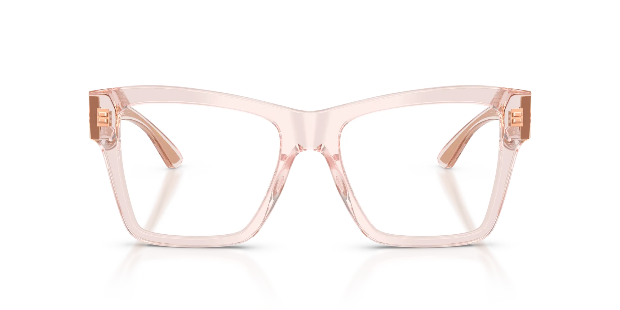 Dolce & Gabbana DG3411 3148 Montature da vista Acetato Rosa Trasparente Squadrata Normale - immagine 3