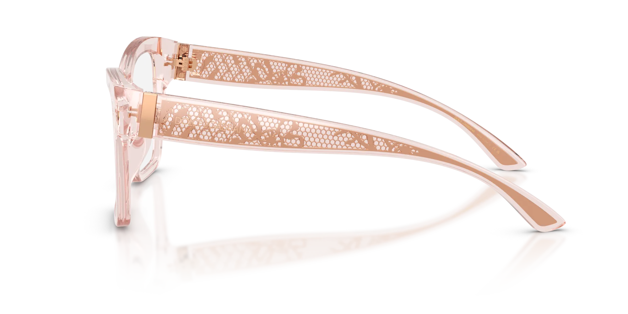 Dolce & Gabbana DG3411 3148 Montature da vista Acetato Rosa Squadrata Normale - immagine 4