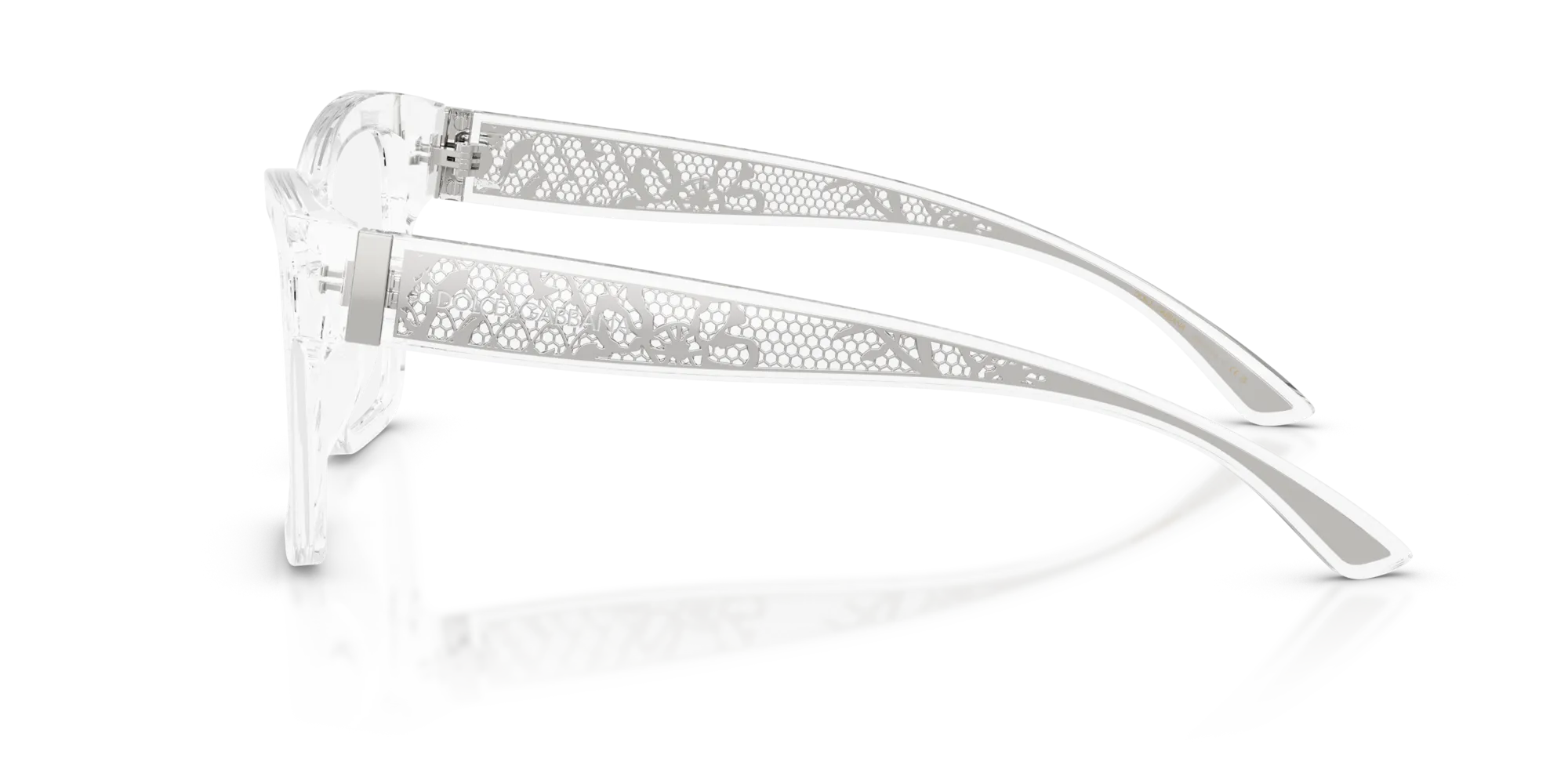 Dolce & Gabbana DG3411 3133 Montature da vista Acetato Trasparente Trasparente Squadrata Normale - immagine 4