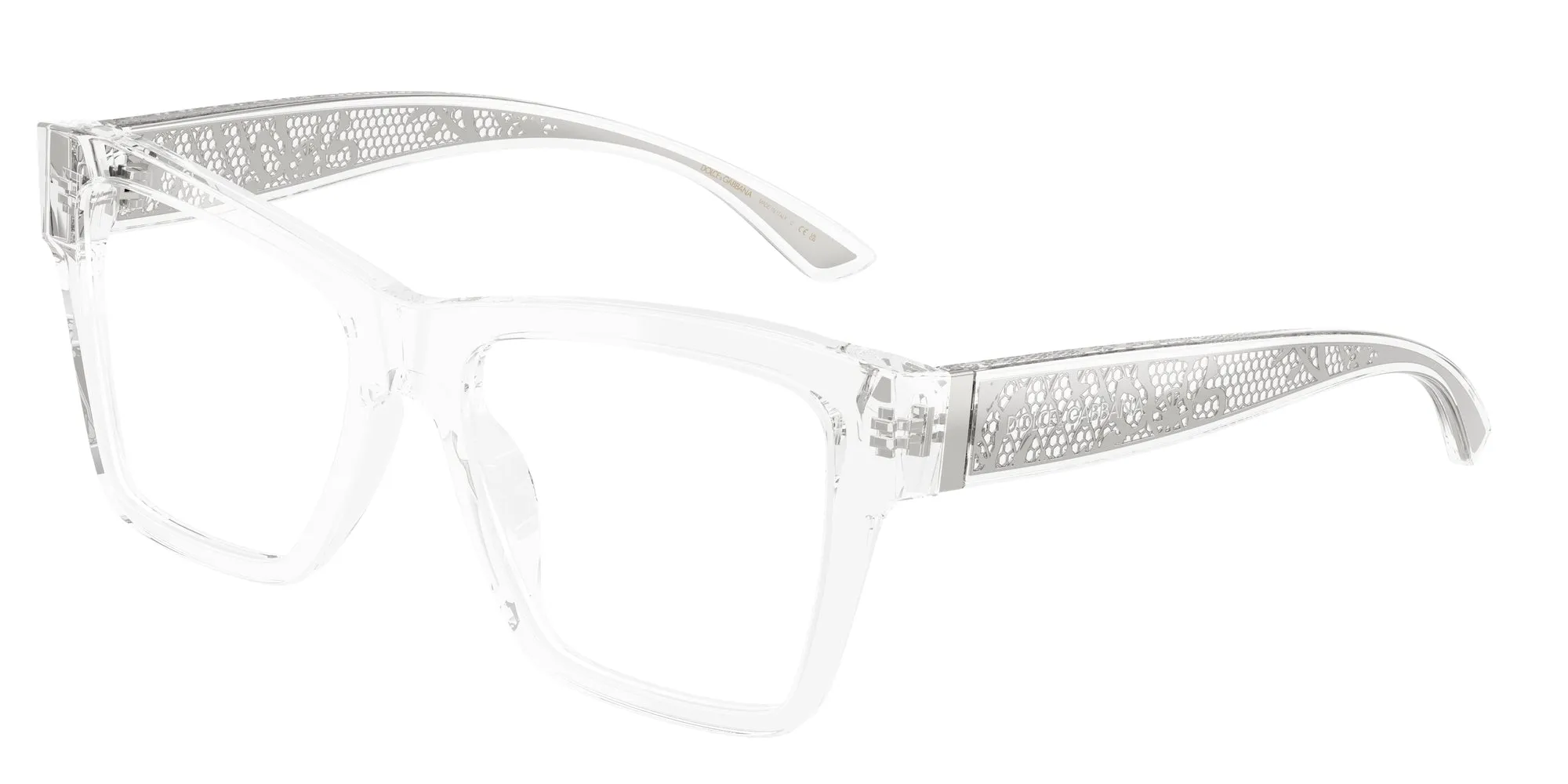Dolce & Gabbana DG3411 3133 Montature da vista Acetato Trasparente Squadrata Normale - immagine 1