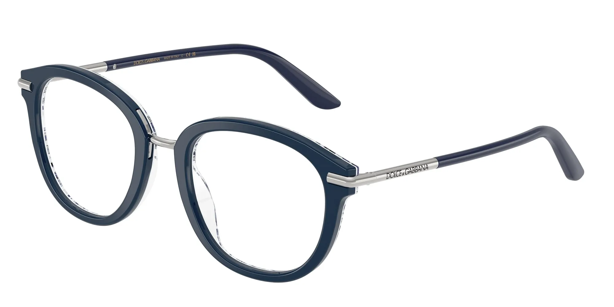 Dolce & Gabbana DG3410 3414 Montature da vista Acetato Blu Pantos Normale - immagine 1
