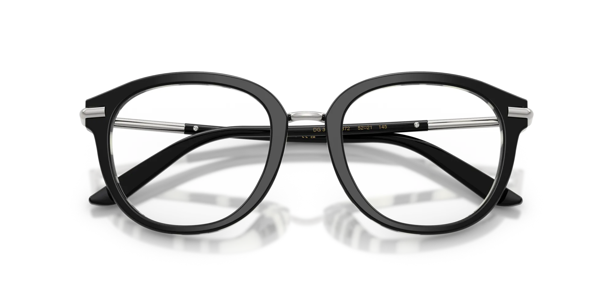 Dolce & Gabbana DG3410 3372 Montature da vista Acetato Nero Pantos Normale - immagine 2