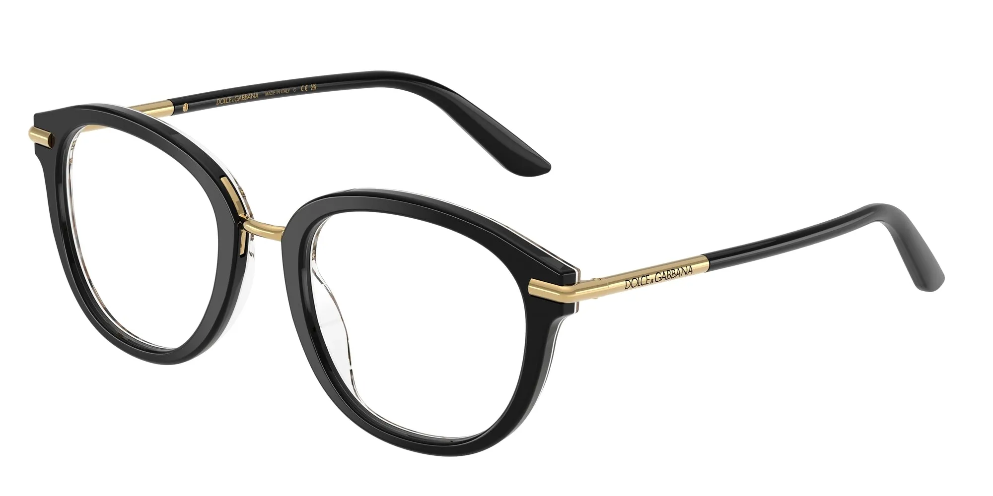 Dolce & Gabbana DG3410 3299 Montature da vista Acetato Nero Pantos Normale - immagine 1