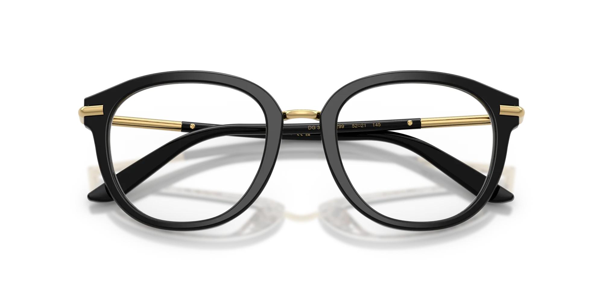 Dolce & Gabbana DG3410 3299 Montature da vista Acetato Nero Pantos Normale - immagine 2